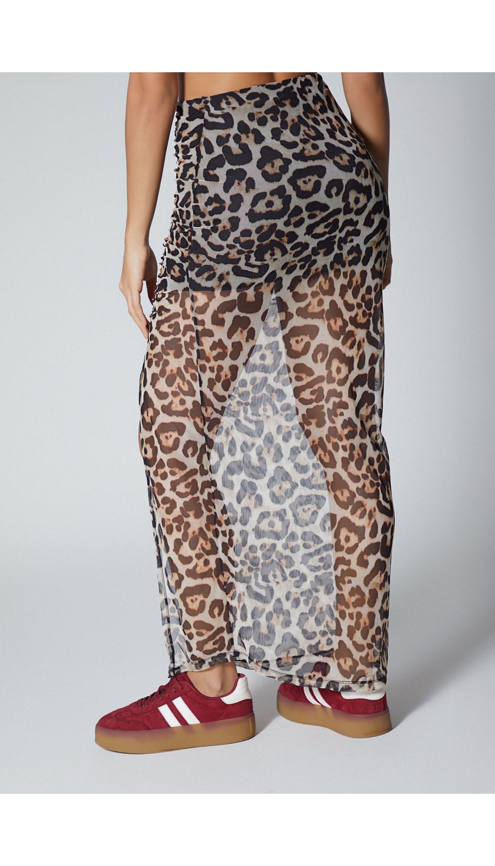 Falda mesh en animal print para mujer