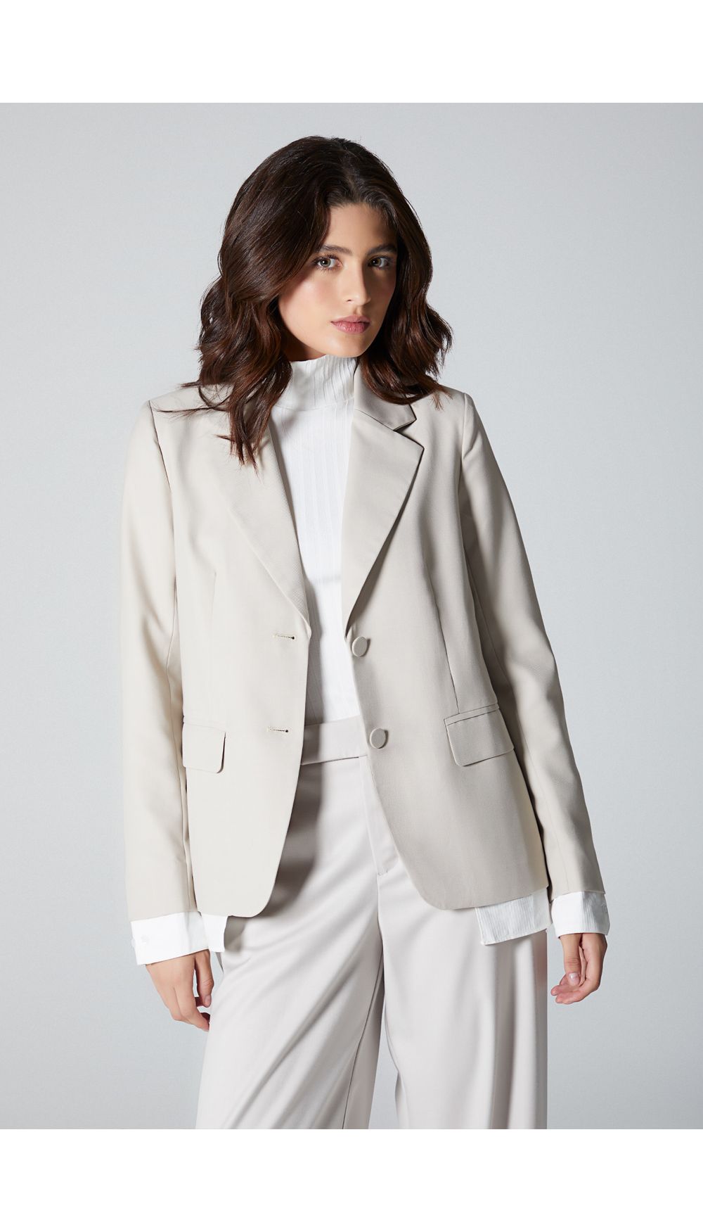 Blazer manga larga oversize para mujer