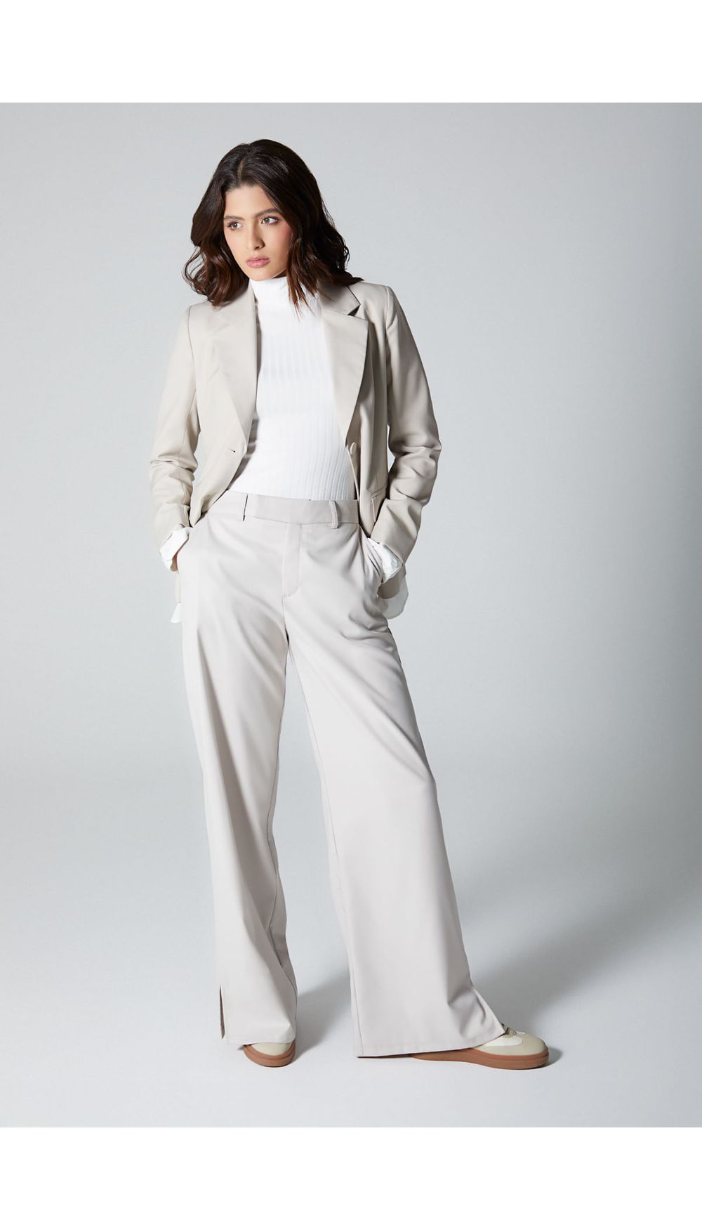 Blazer manga larga oversize para mujer