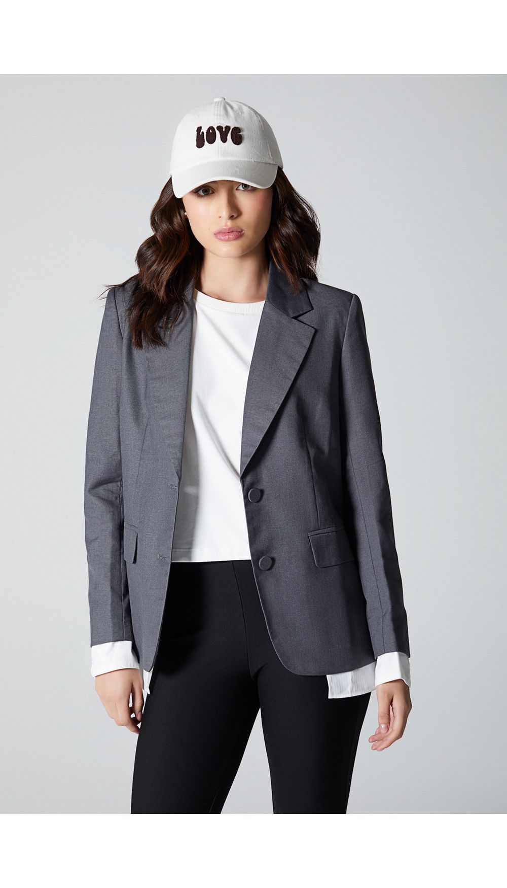 Blazer manga larga oversize para mujer