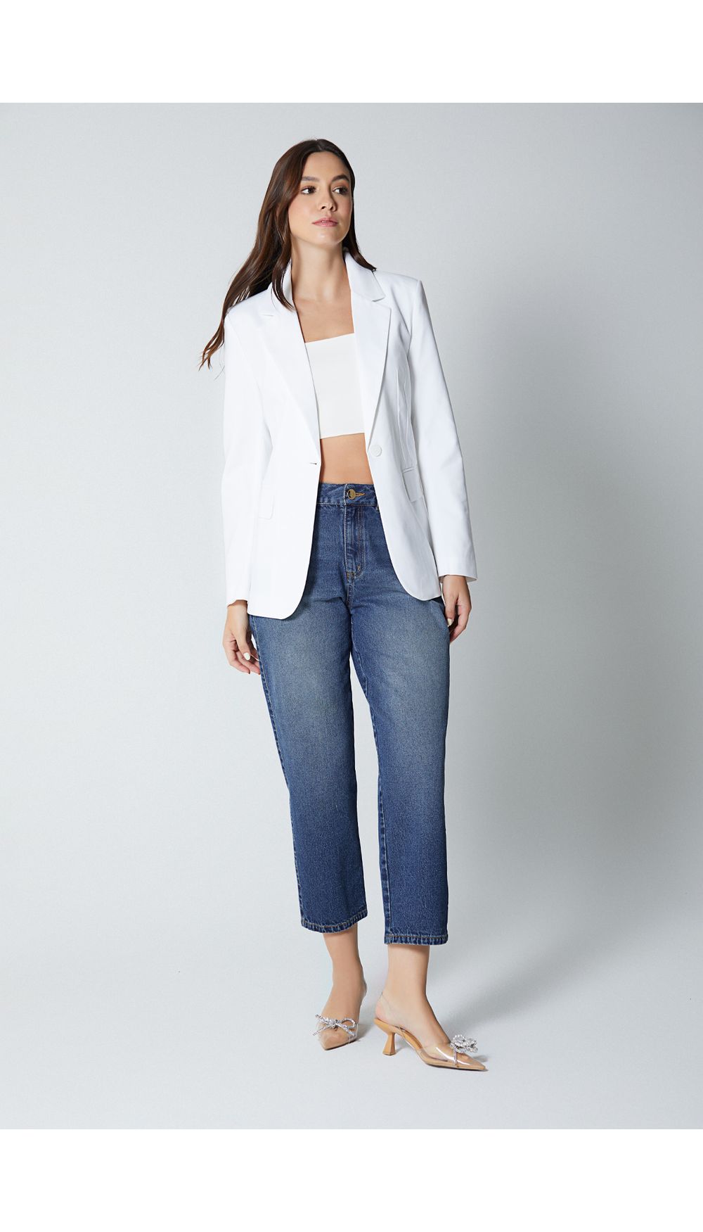 Blazer manga larga para mujer