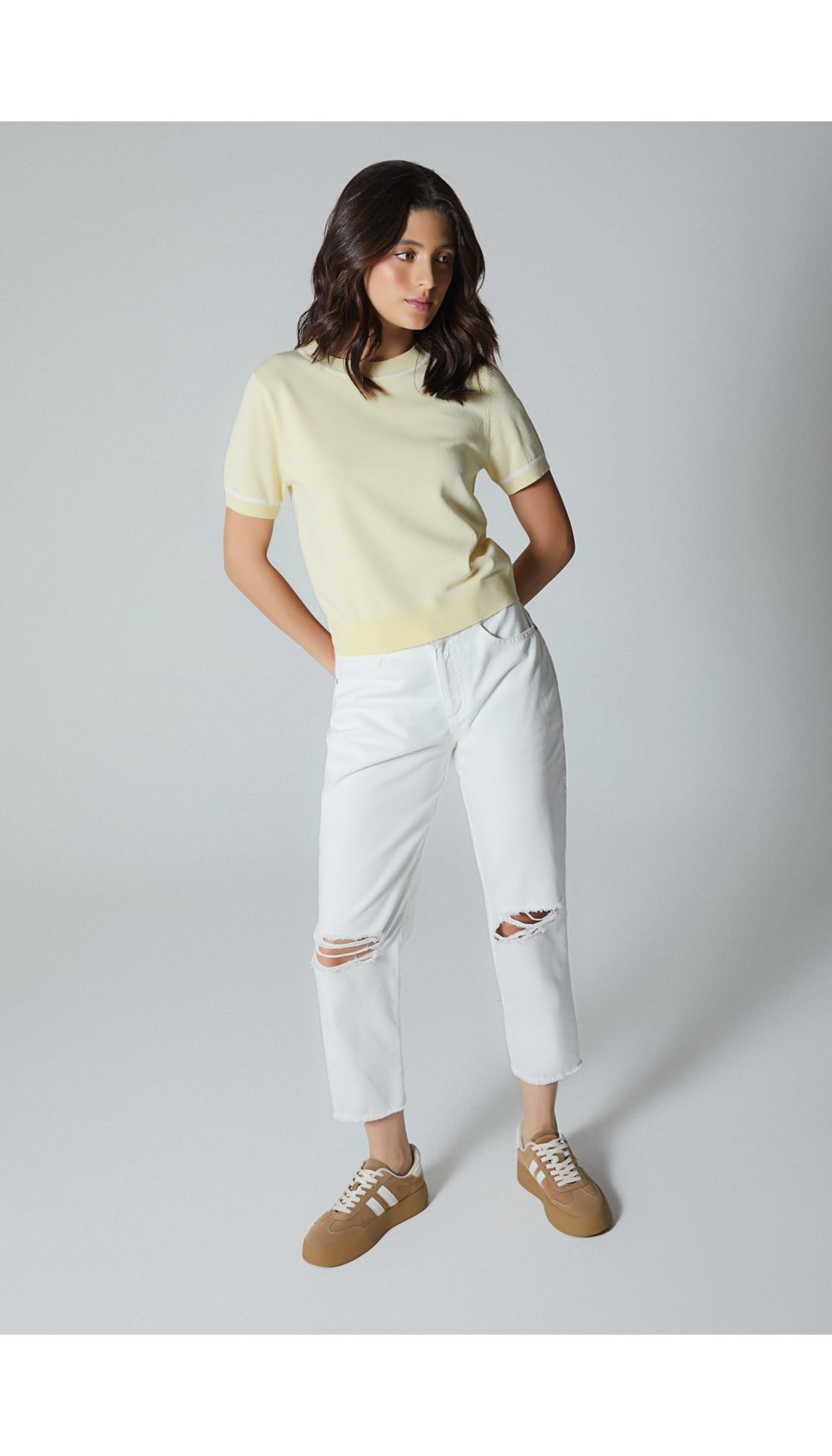 Jean para mujer  tiro alto mom fit