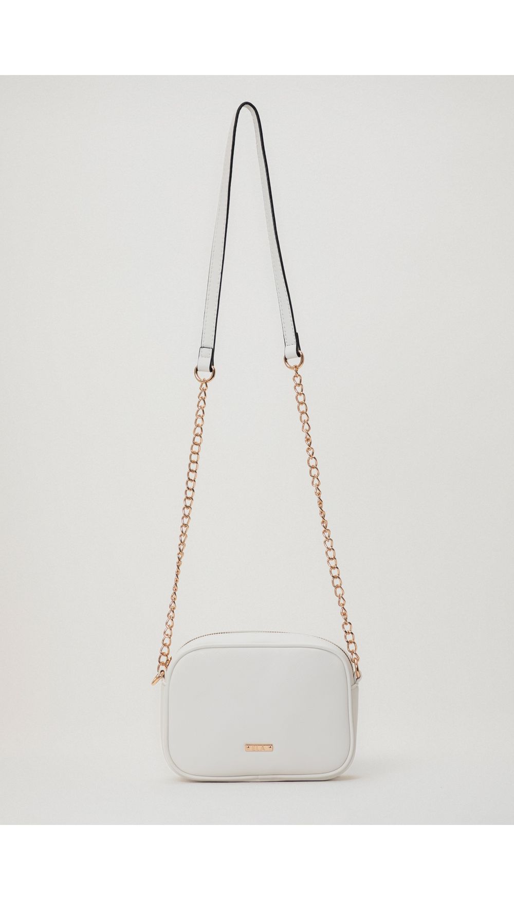 Bolso manos libres ovalado con logo fron