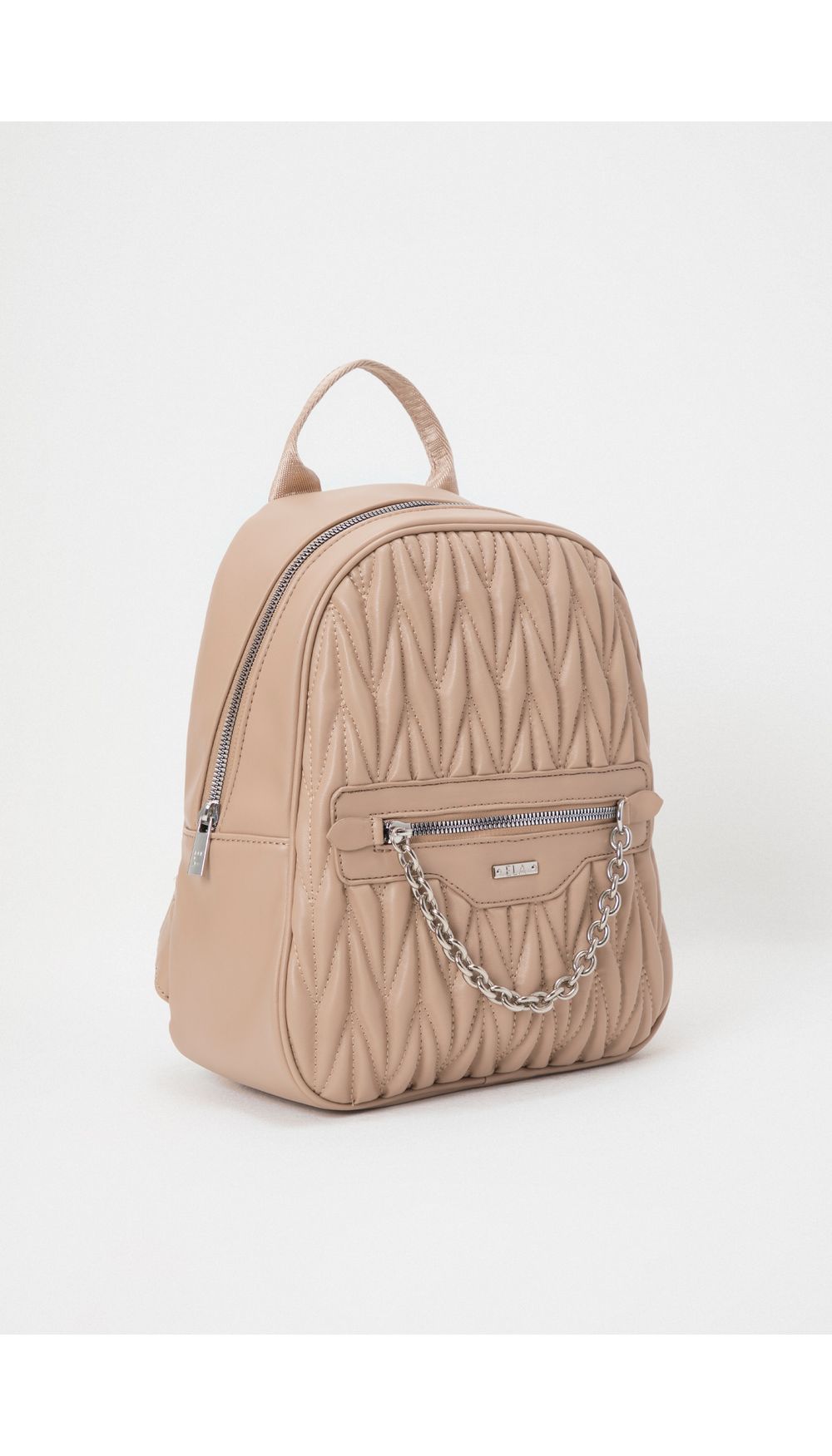 Morral acolchado con cadena colgando