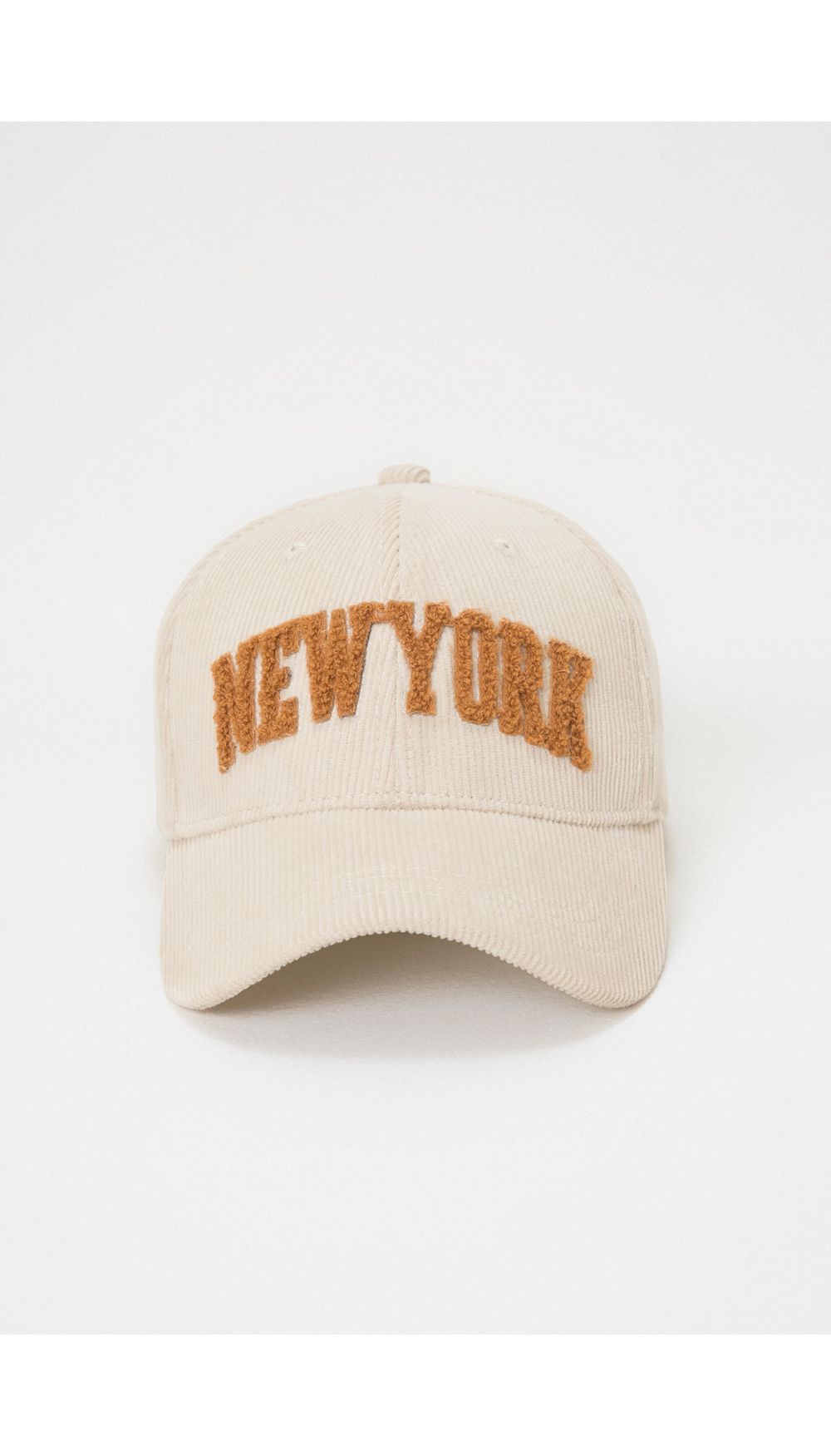 Gorra cordoroy texto frontal