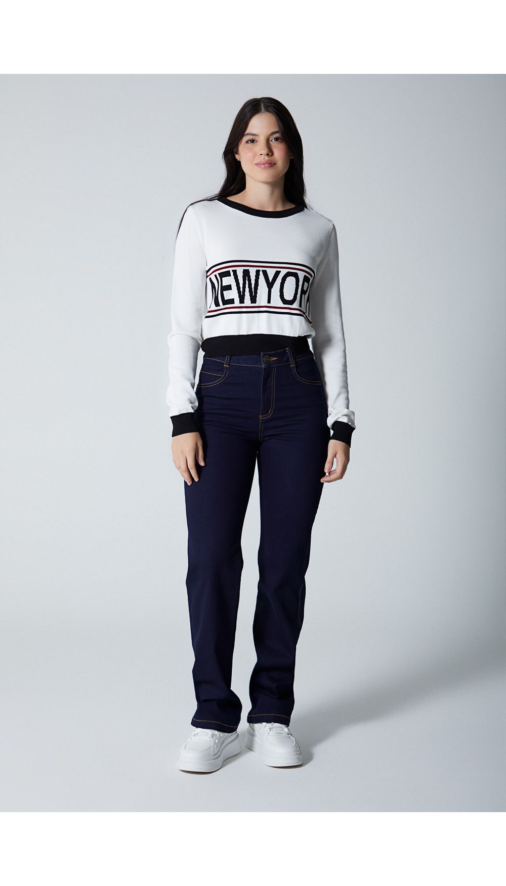 Blusa manga larga para mujer