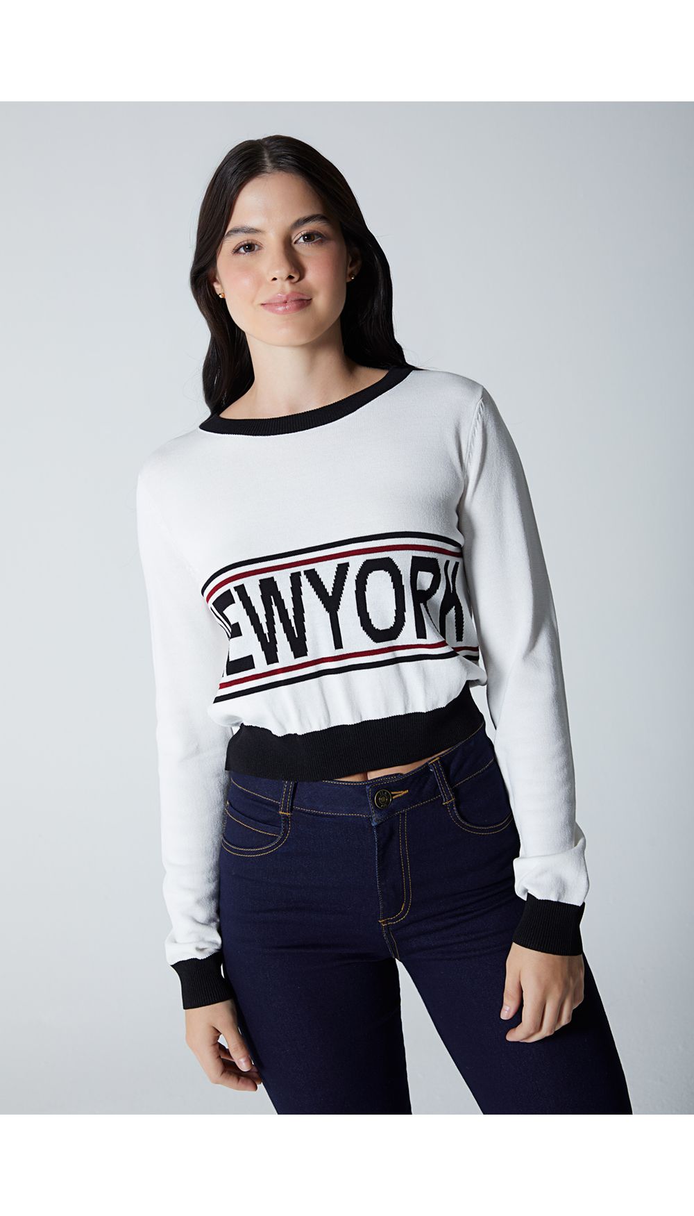 Blusa manga larga para mujer