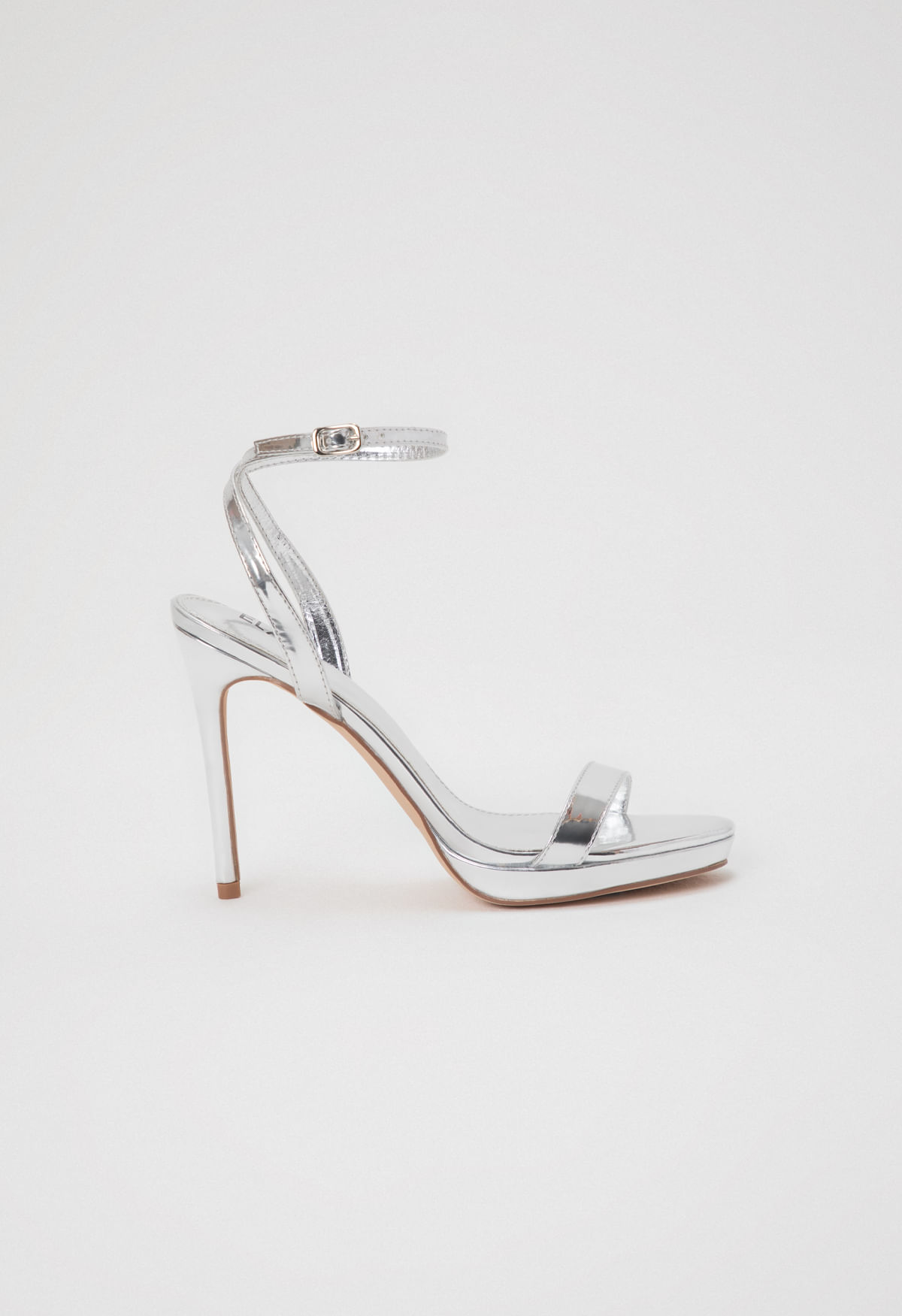 Sandalia tacon fiesta 38 plata - Imagen principal