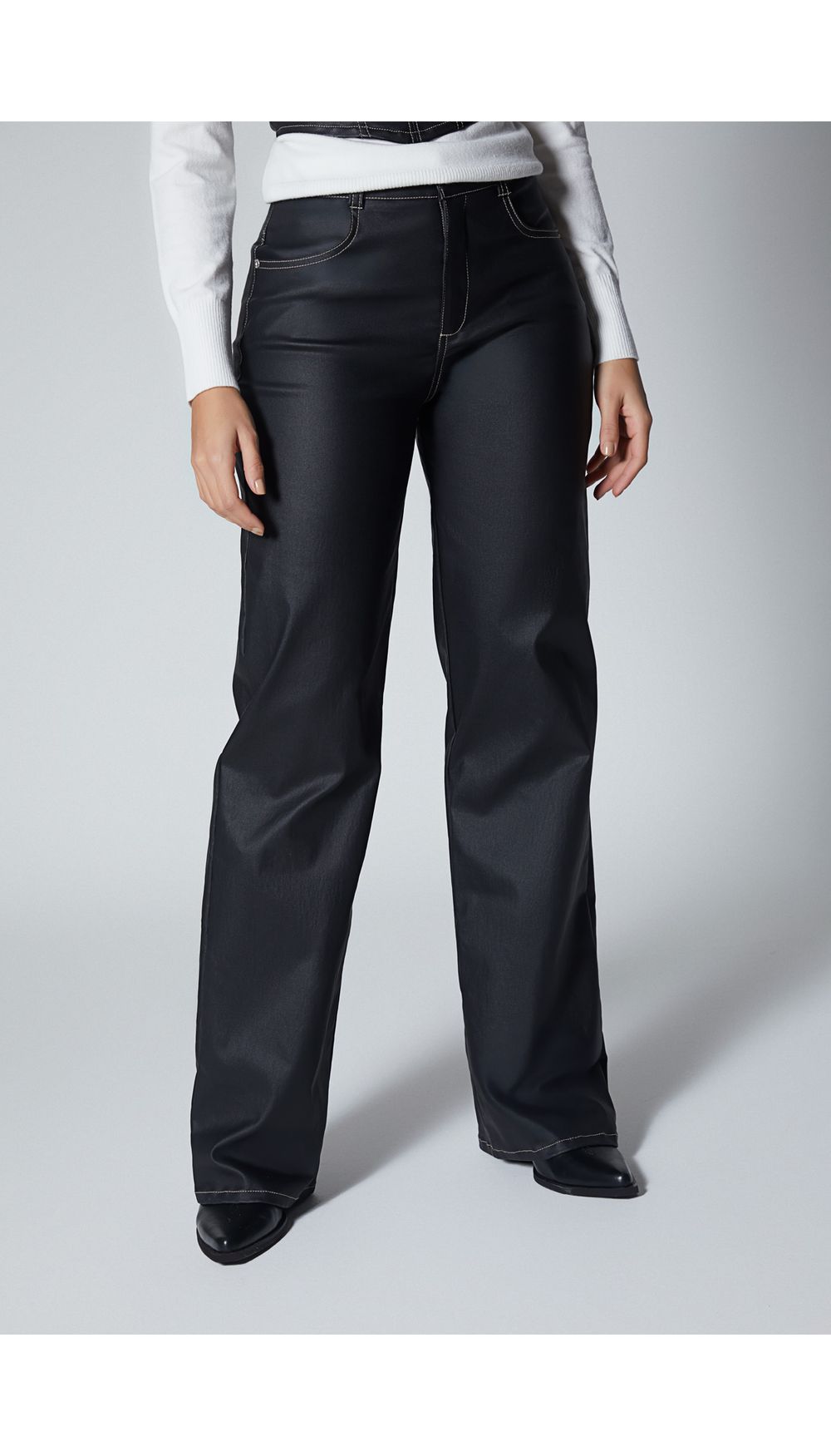 Jean para mujer tiro alto recto