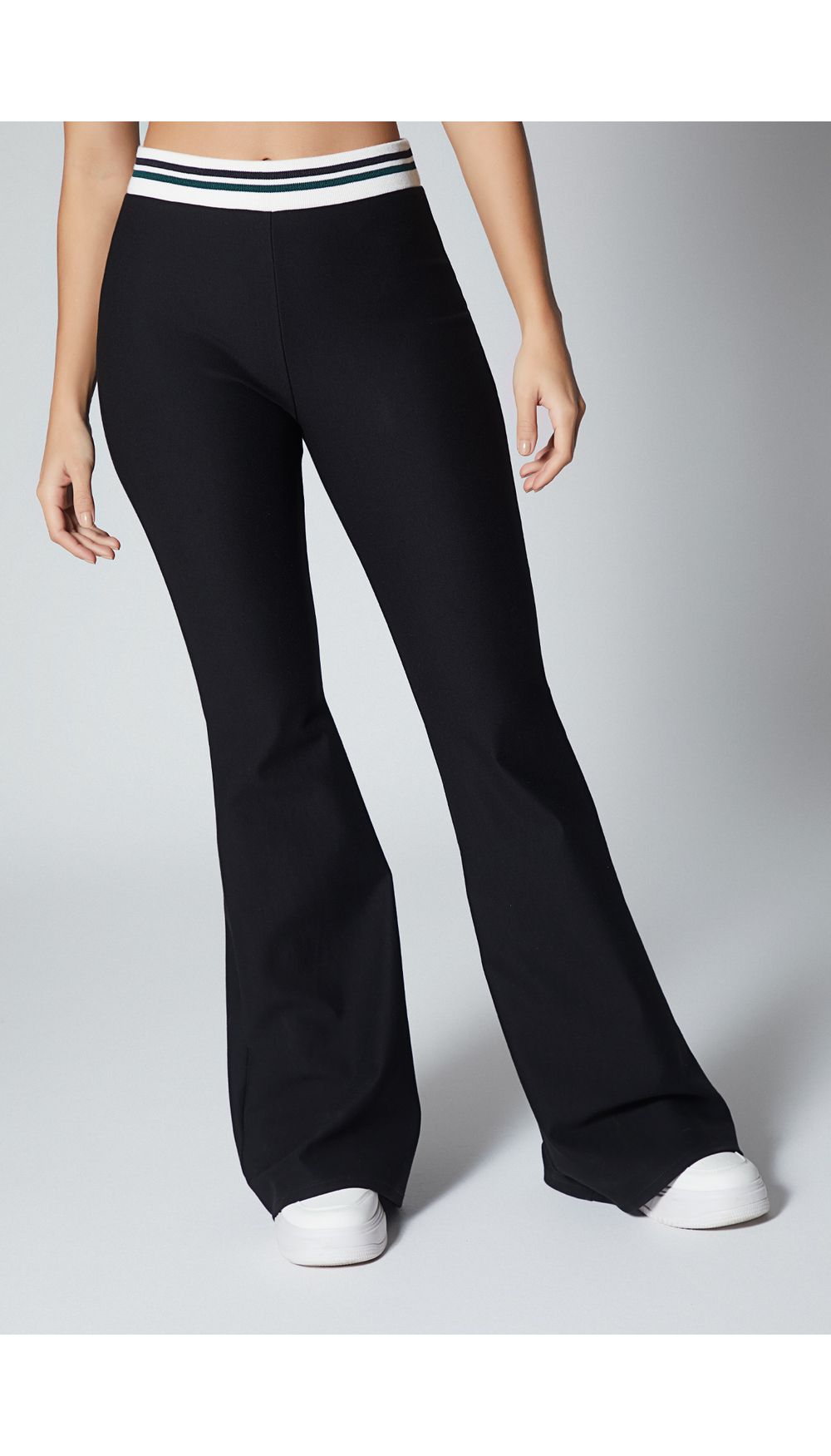 Leggings campana para mujer tiro alto