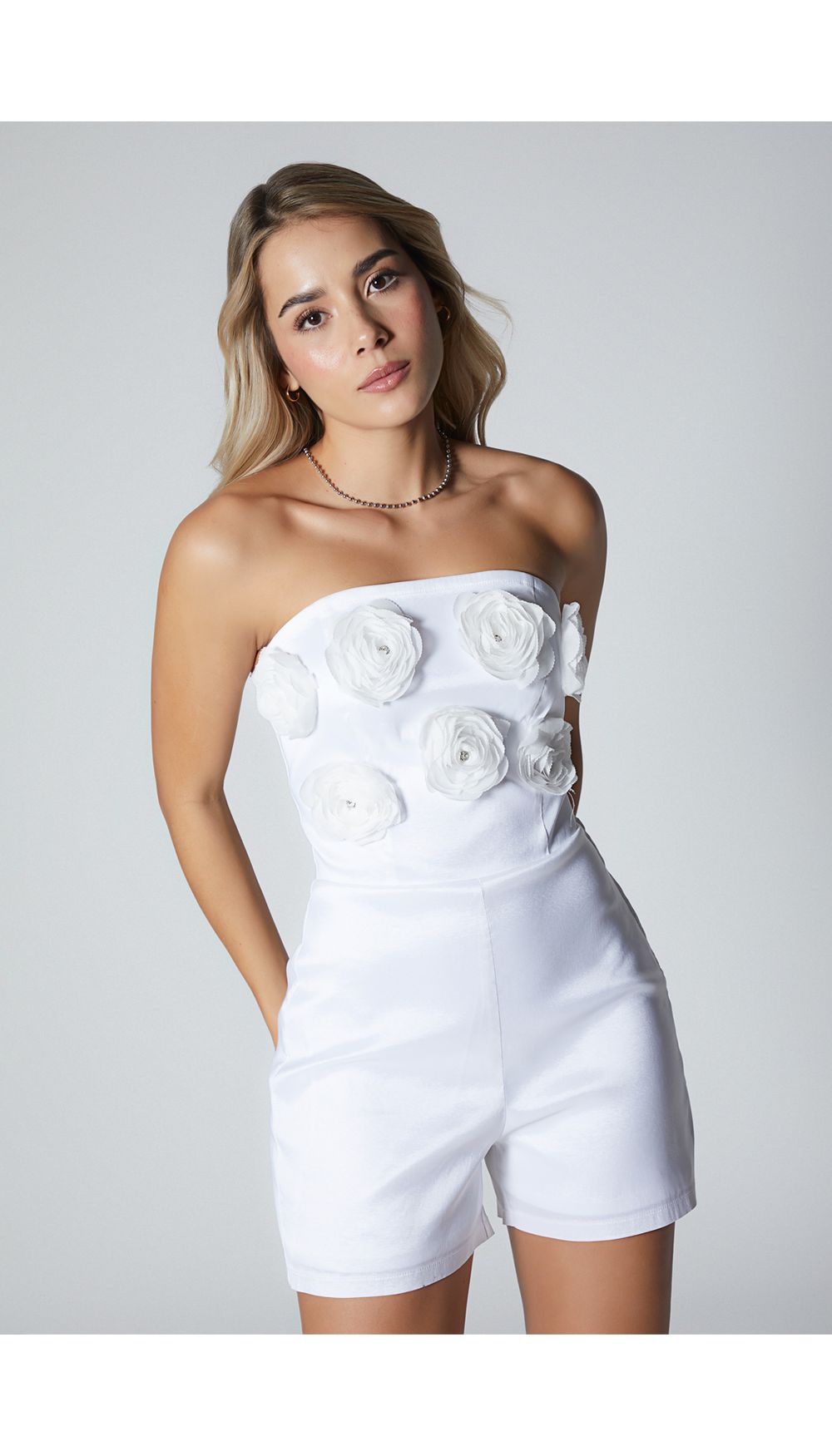 Enterizo short para mujer strapless