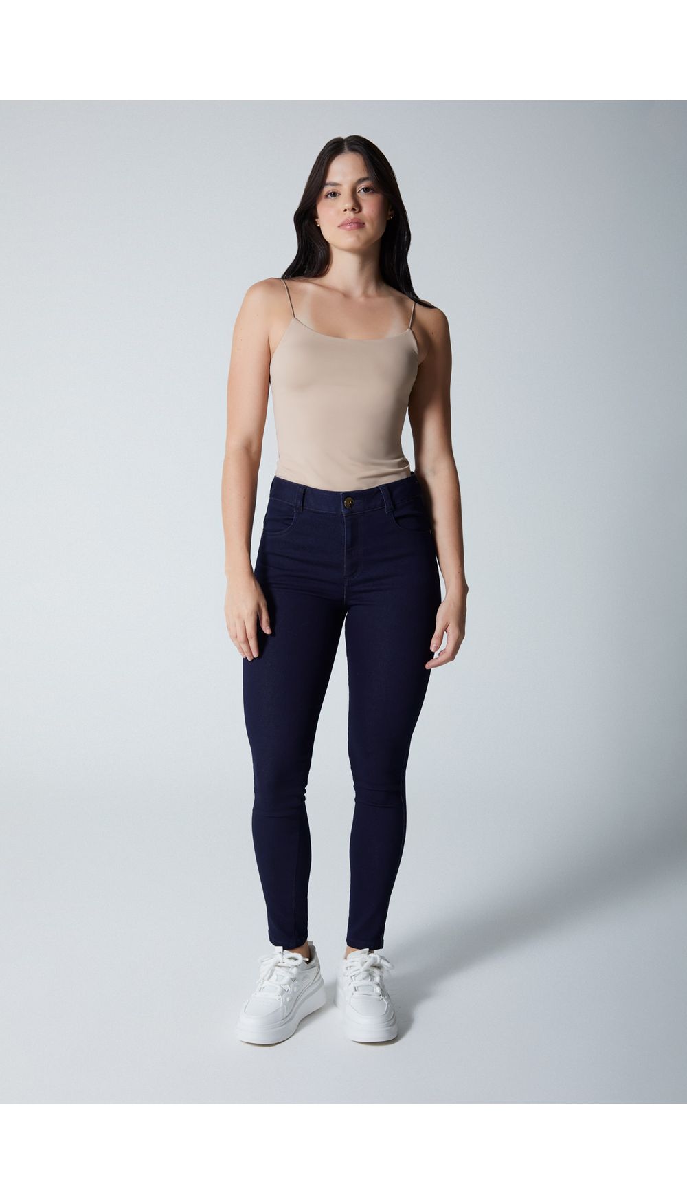 Jean para mujer tiro medio skinny con co