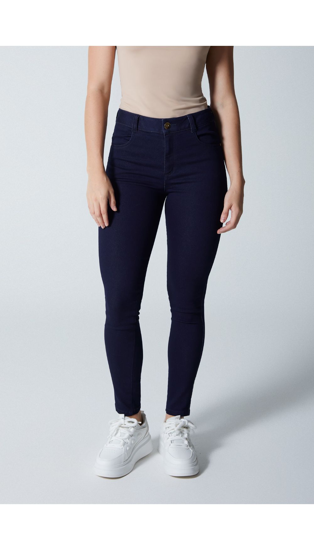 Jean para mujer tiro medio skinny con co