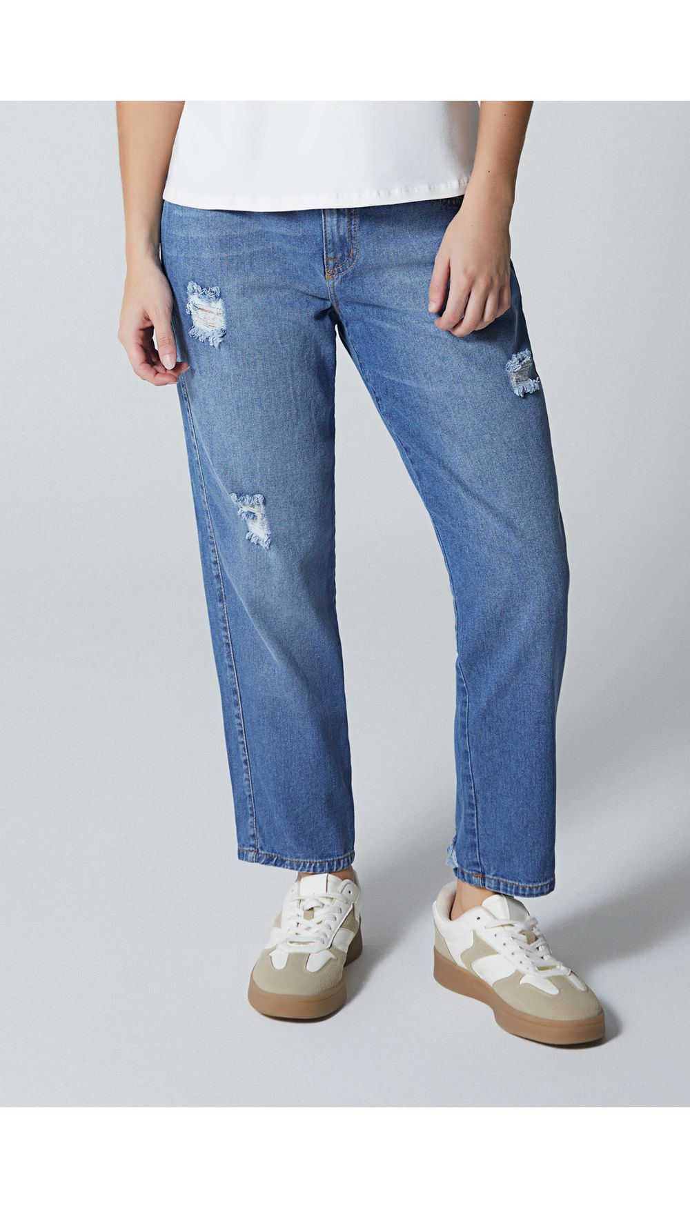 Jean  para mujer  tiro bajo con detalle