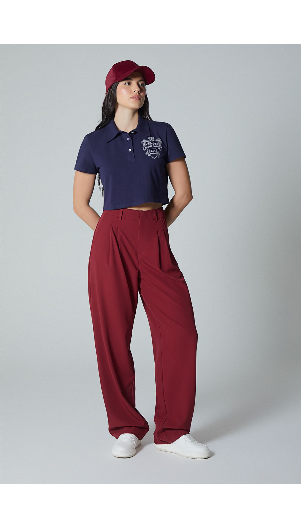 Blusa tipo polo para mujer