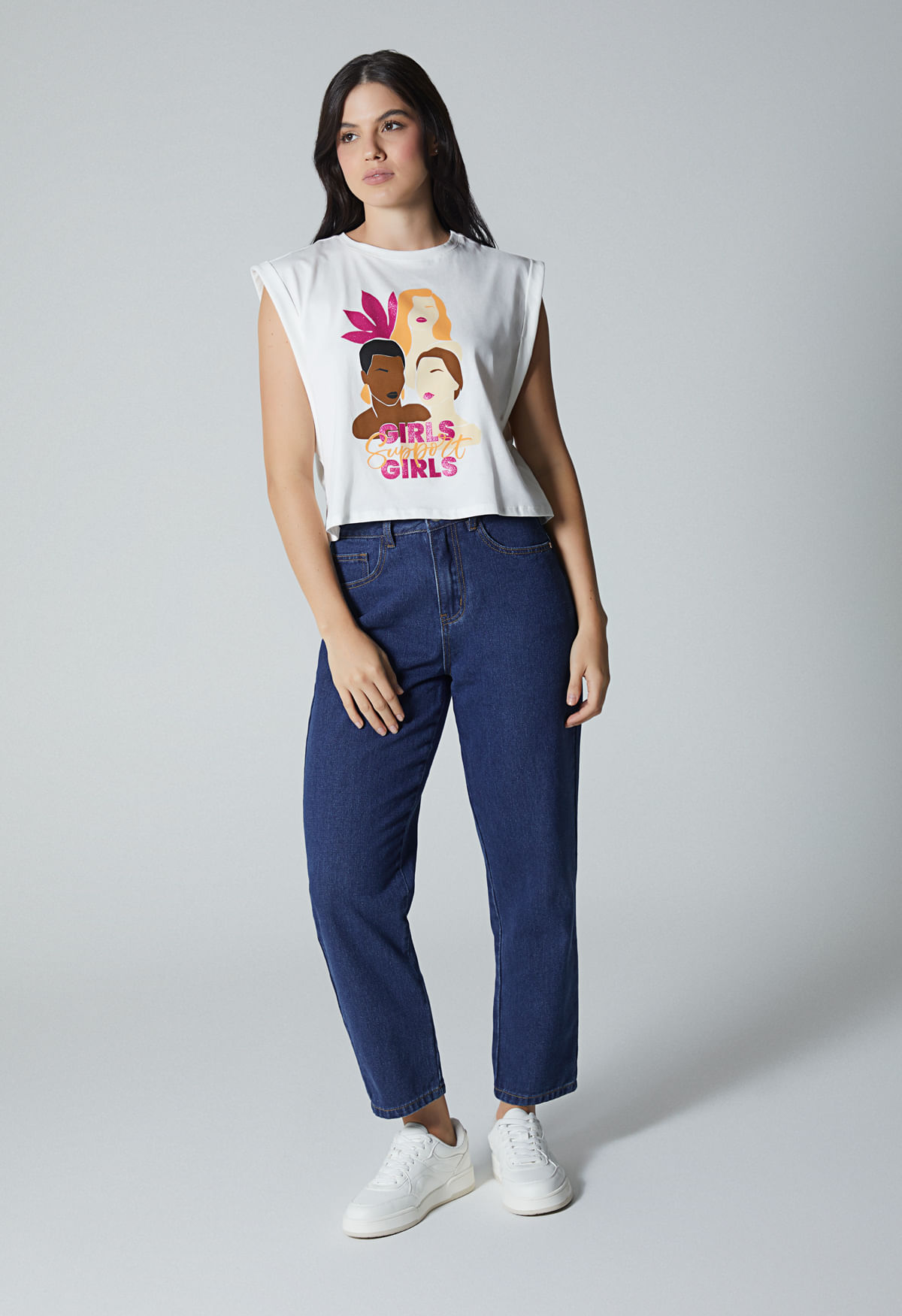 Camiseta estampada para mujer s natural - Imagen principal