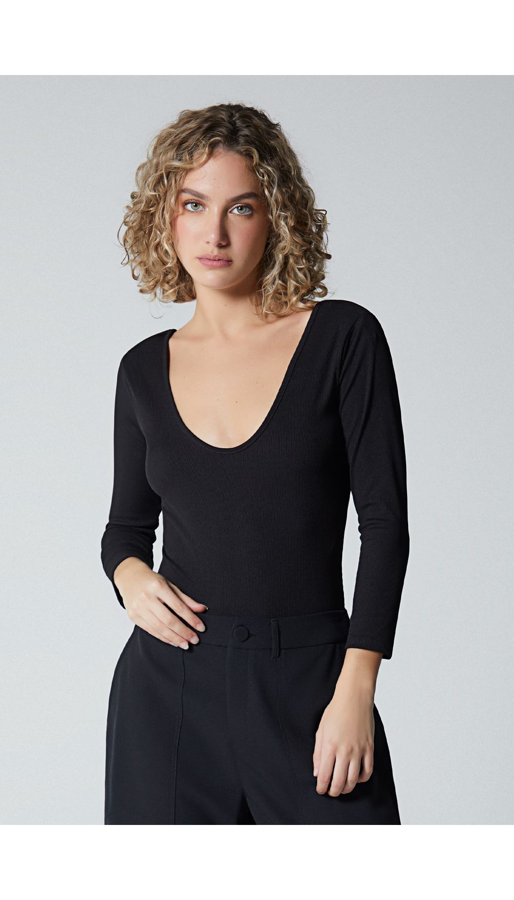 Body manga larga para mujer