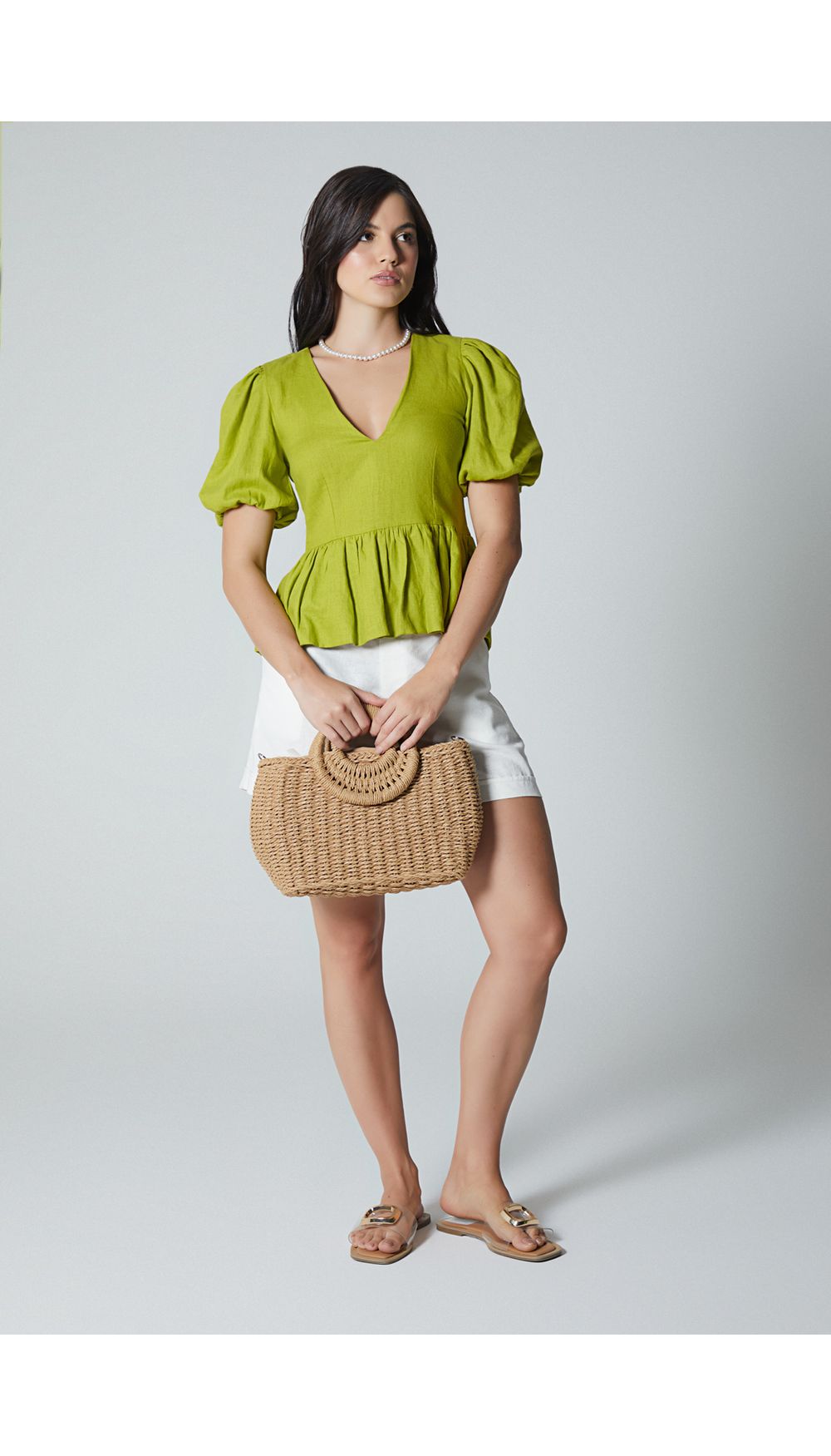 Blusa manga corta para mujer