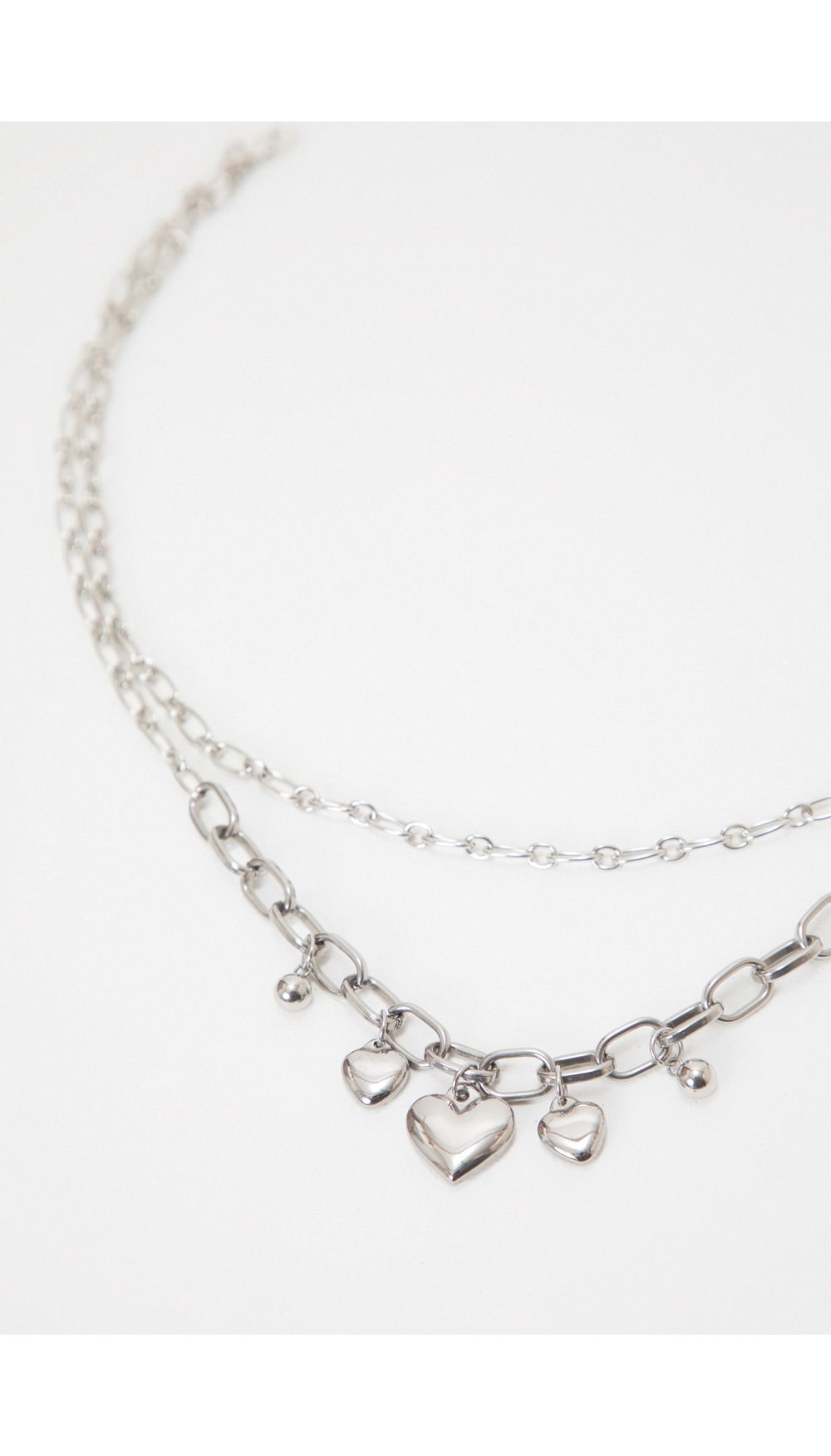 Collar dijes corazones