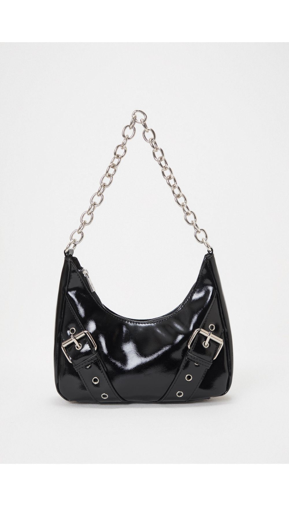 Bolso de hombro hebillas y cadena
