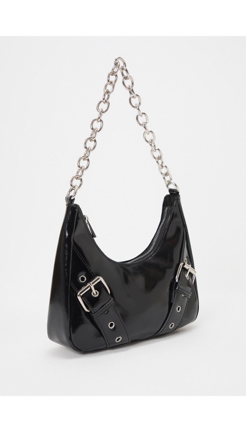 Bolso de hombro hebillas y cadena
