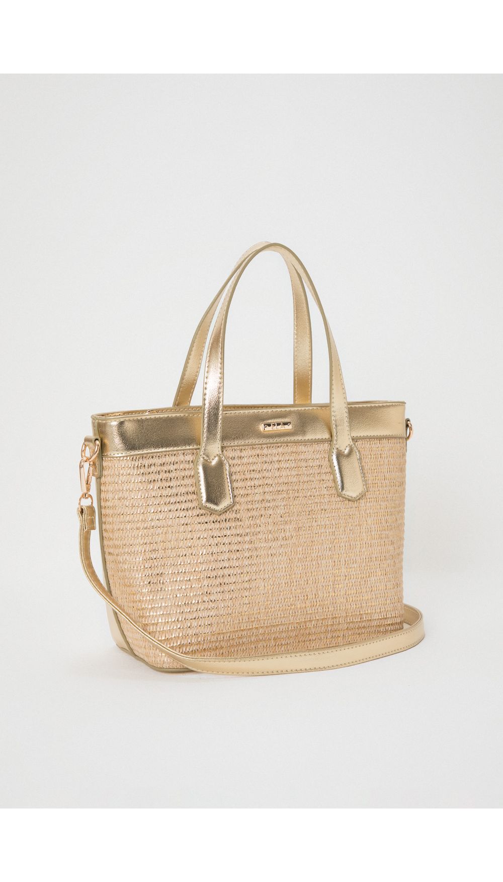 Bolso de mano combinacion materiales