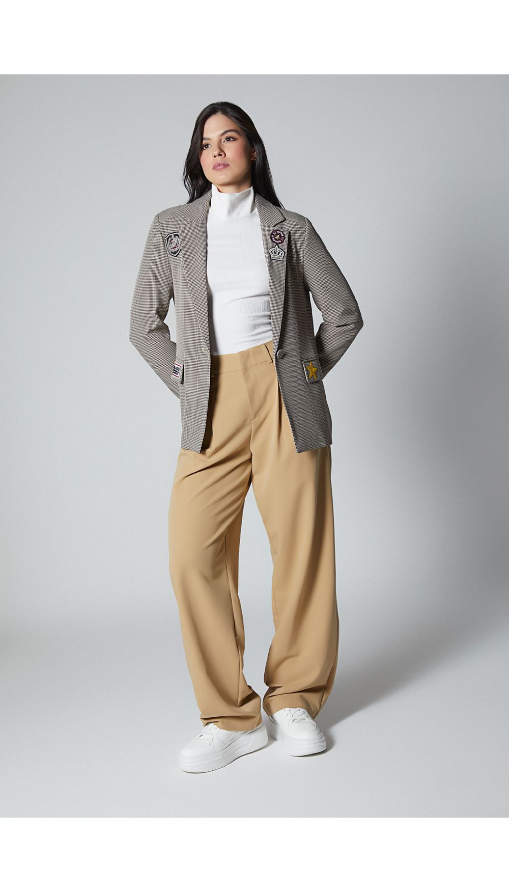 Blazer manga larga para mujer
