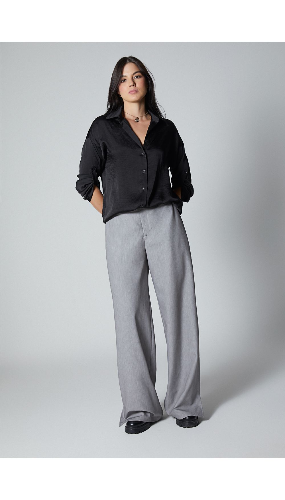 Pantalon tiro alto para mujer