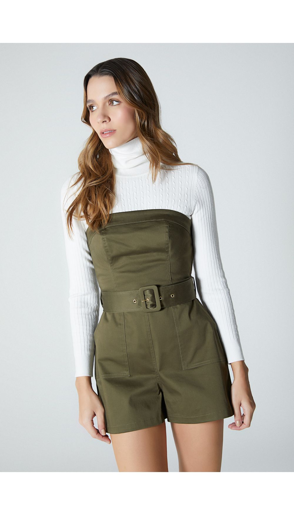 Enterizo short para mujer strapless