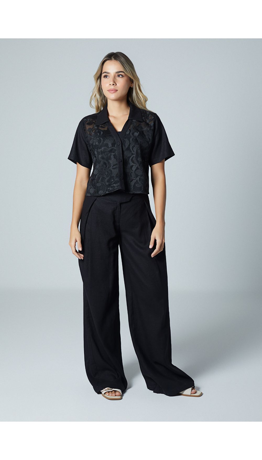 Blusa camisera para mujer crop