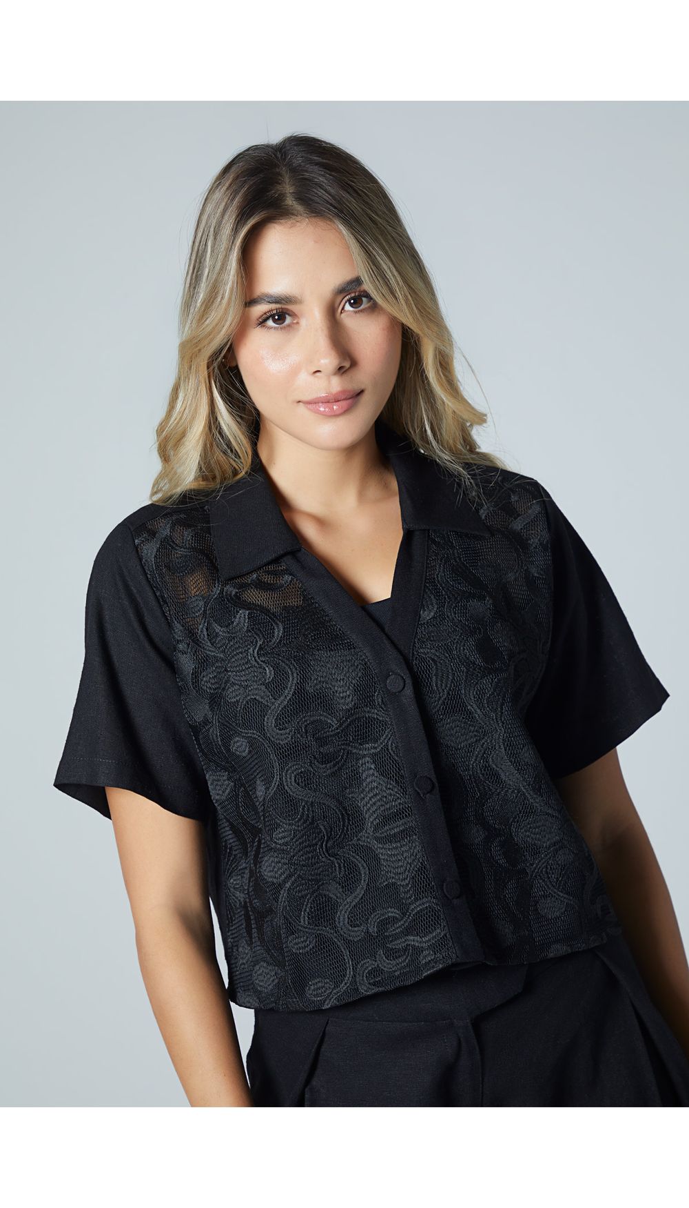 Blusa camisera para mujer crop