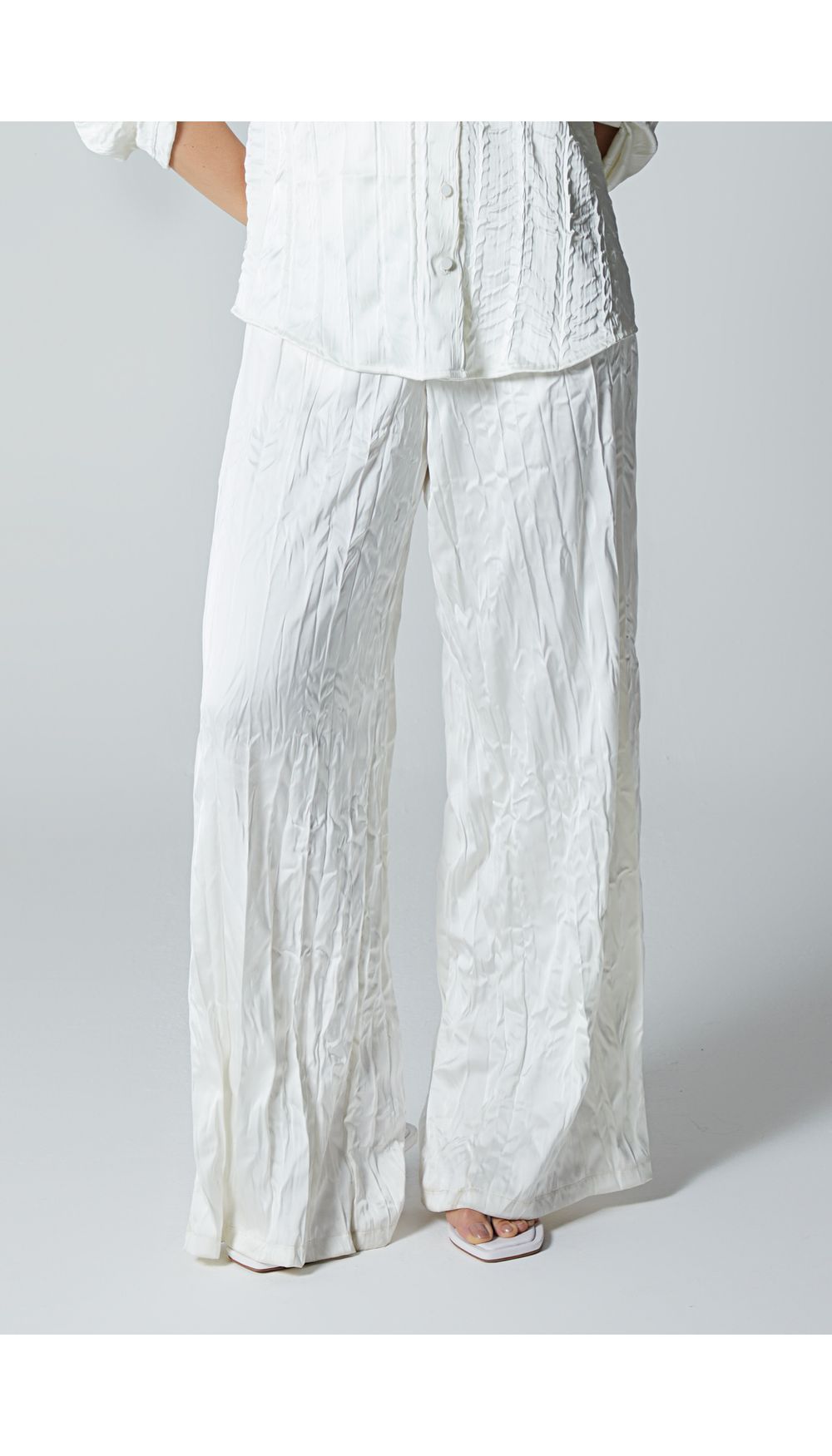 Pantalon tiro alto bota palazzo para muj