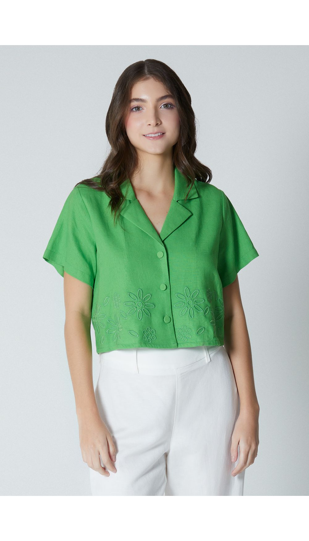 Blusa manga corta para mujer