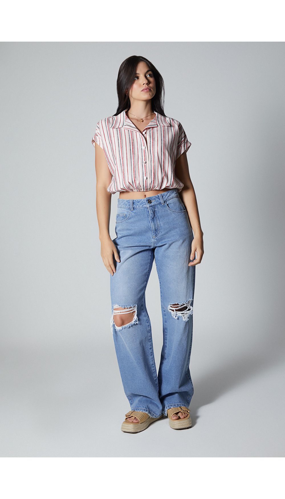 Blusa para mujer manga rodada
