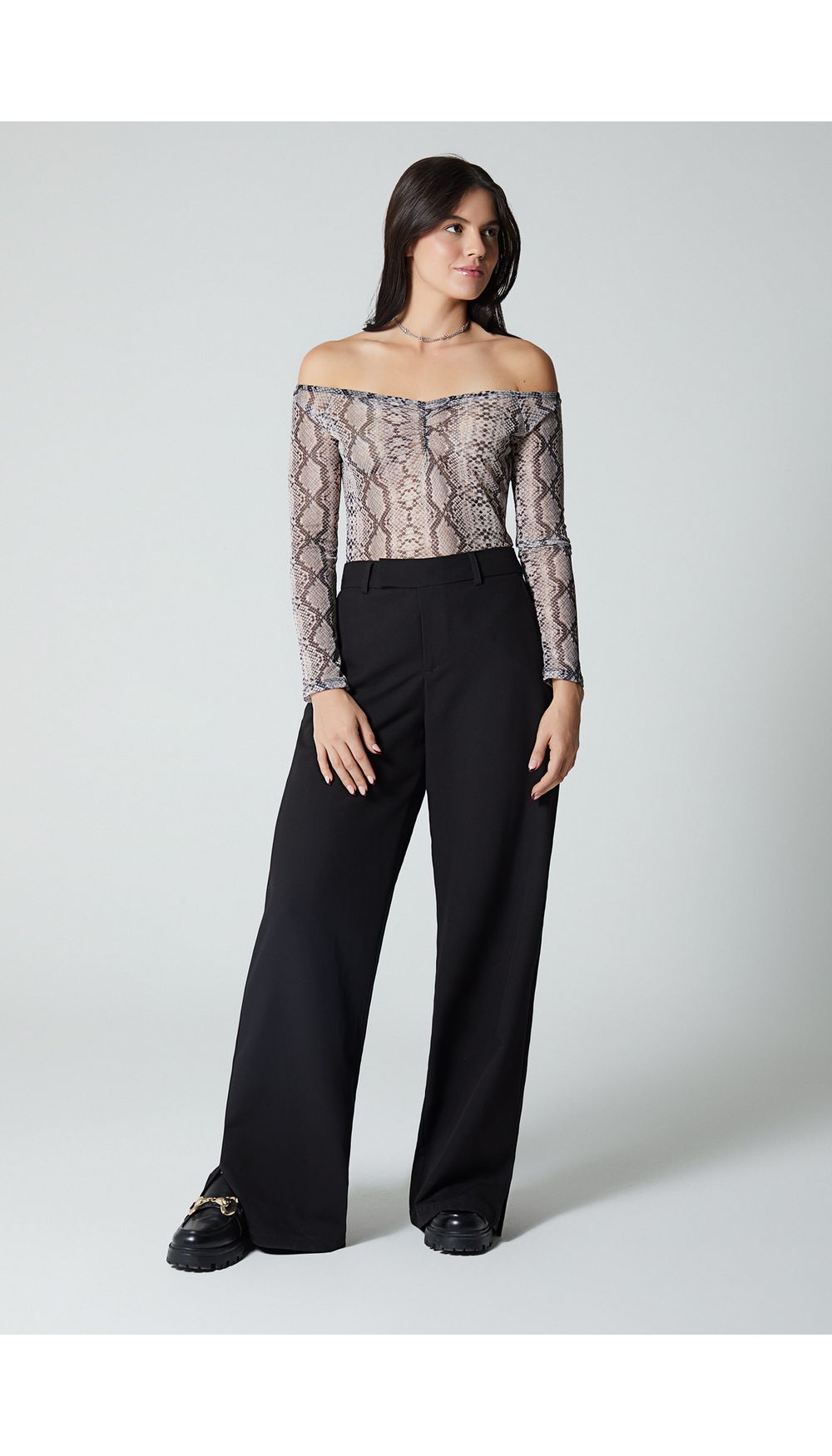 Blusa malla animal print para mujer