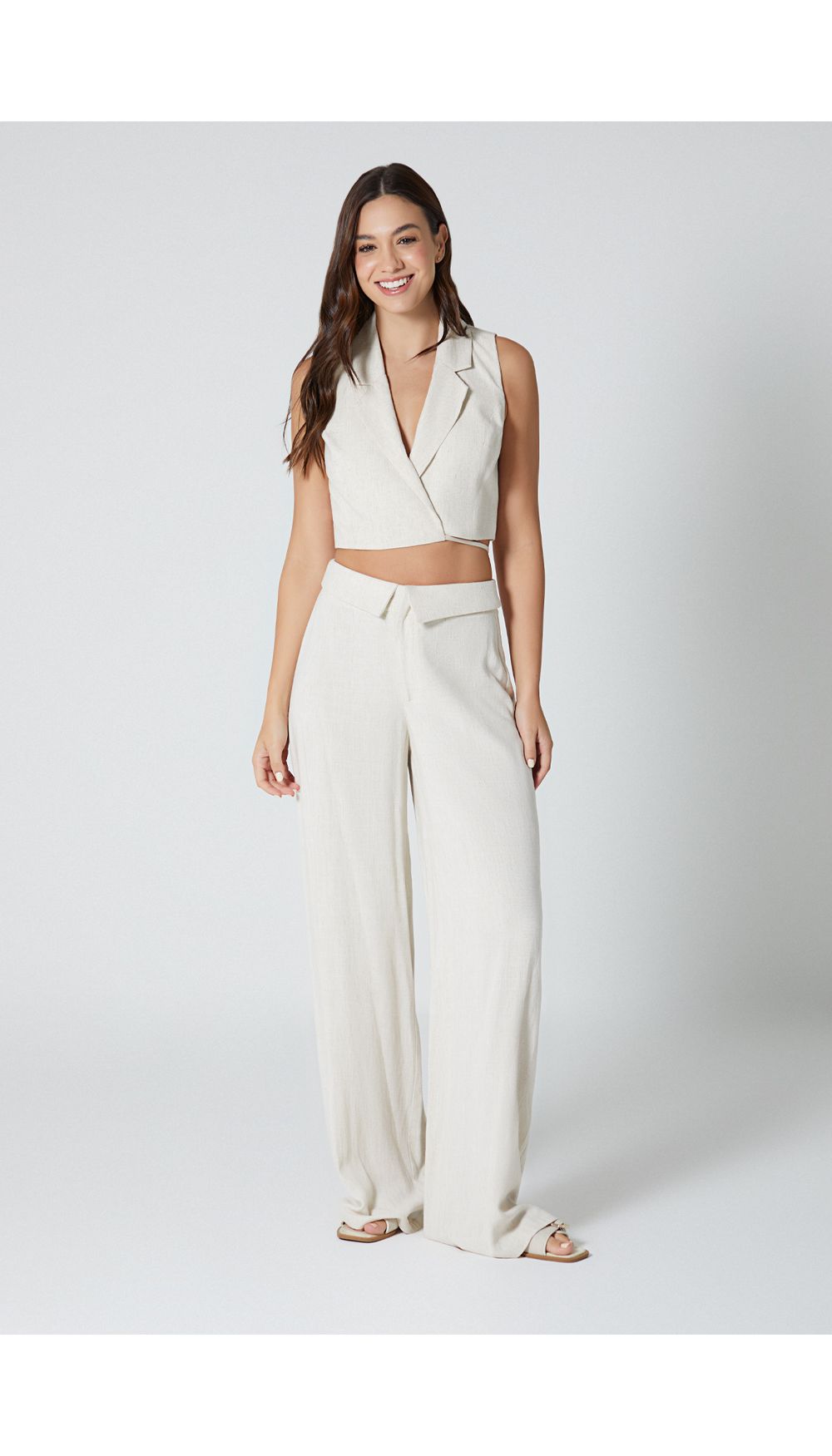 Chaleco crop para mujer