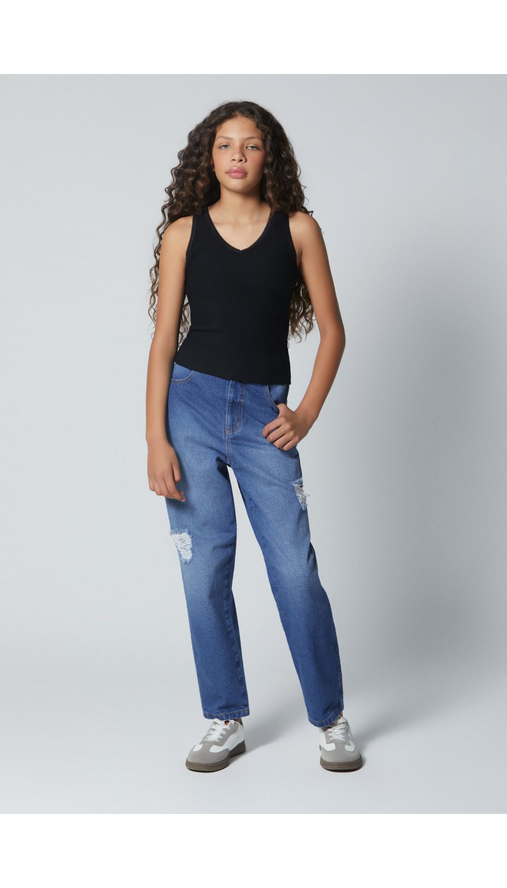 Blusa con encaje para girl