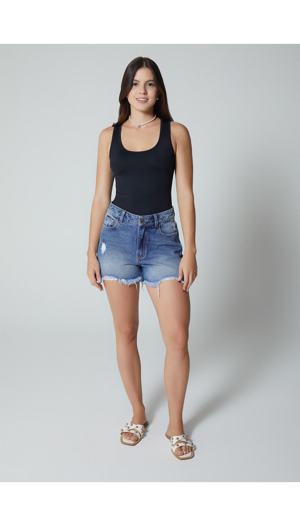 Musculosa basica ajustada para mujer