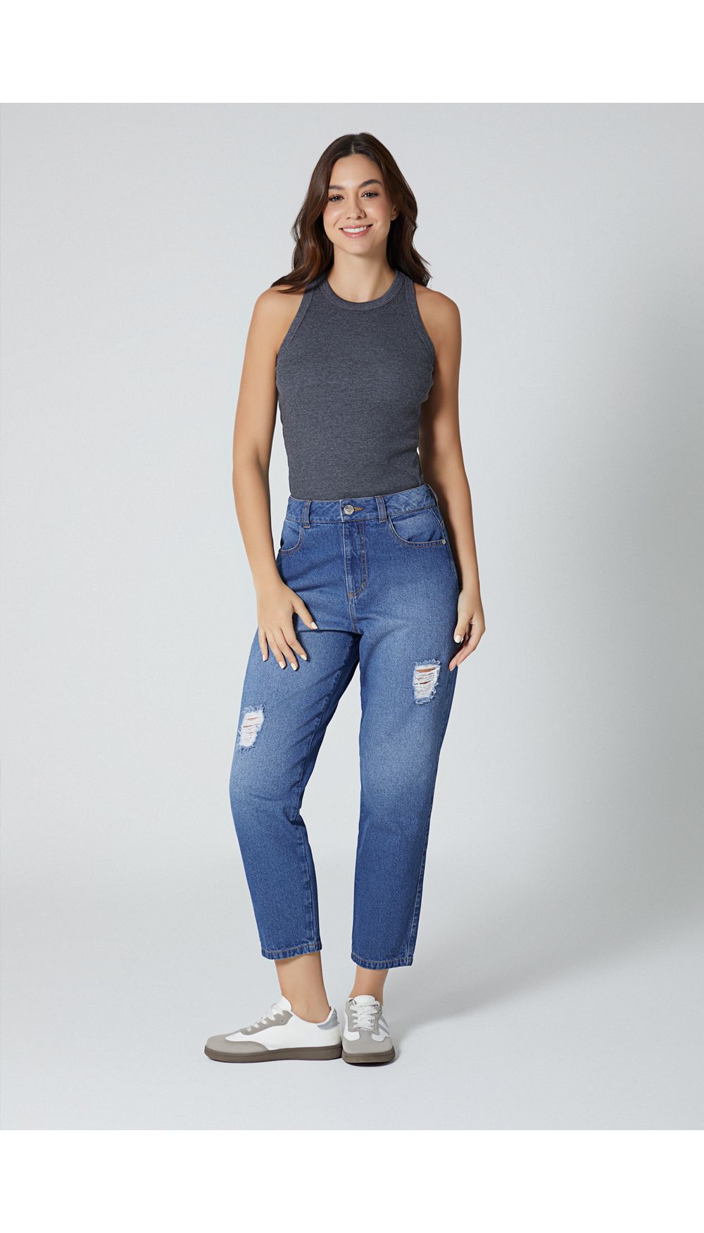 Blusa manga sisa en rib para mujer