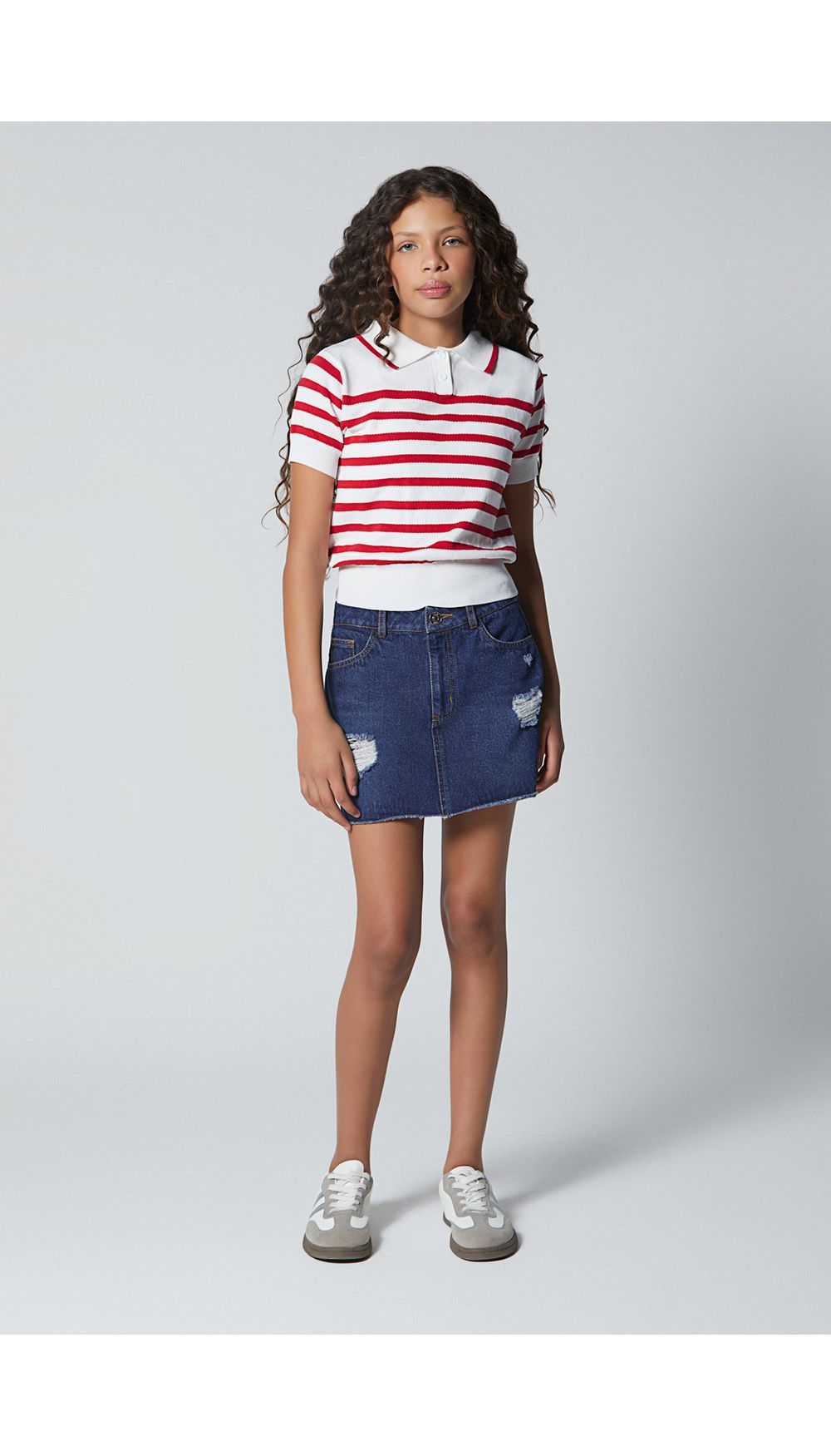 Blusa manga corta para niña