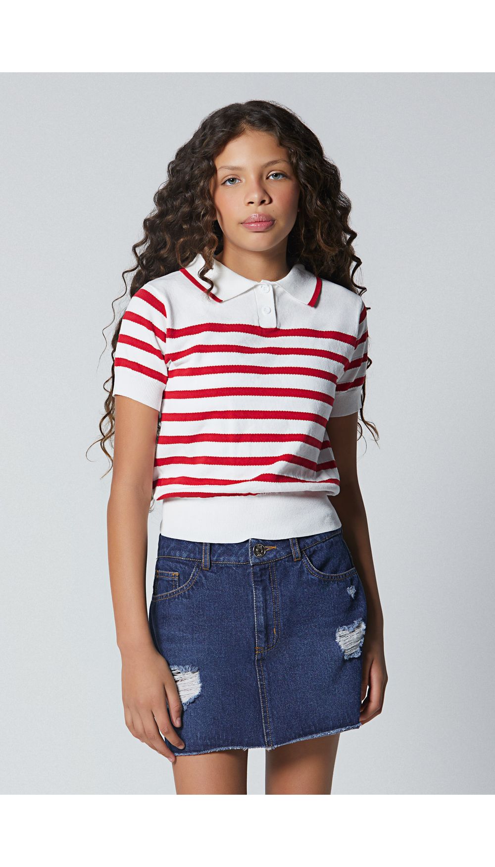 Blusa manga corta para niña