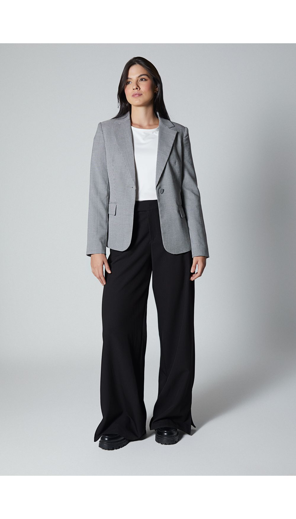 Blazer manga larga estampado para mujer