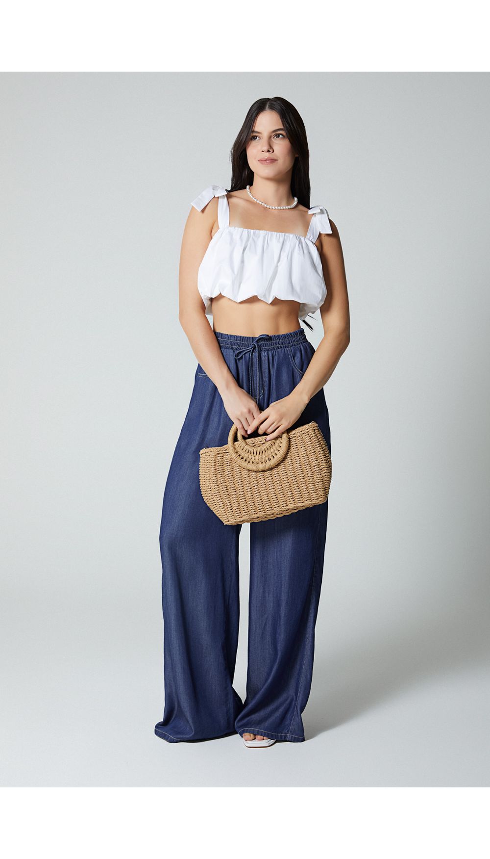 Blusa crop para mujer de tiras