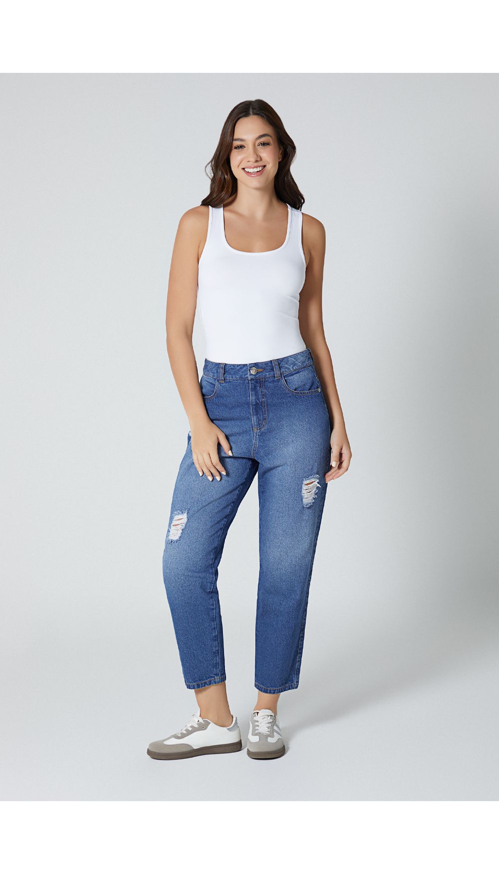 Musculosa basica ajustada para mujer