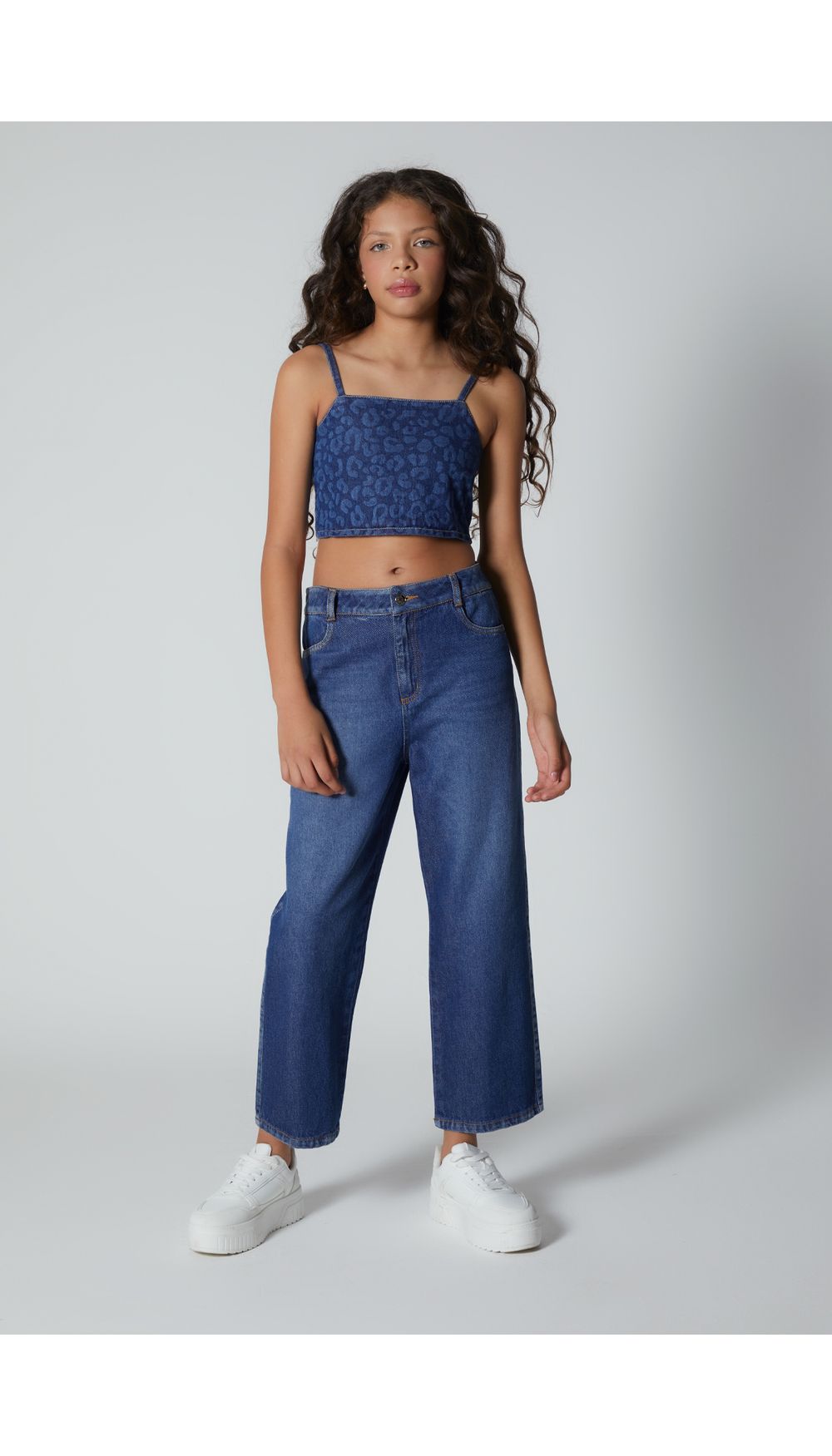 Blusa indigo animal print para niña