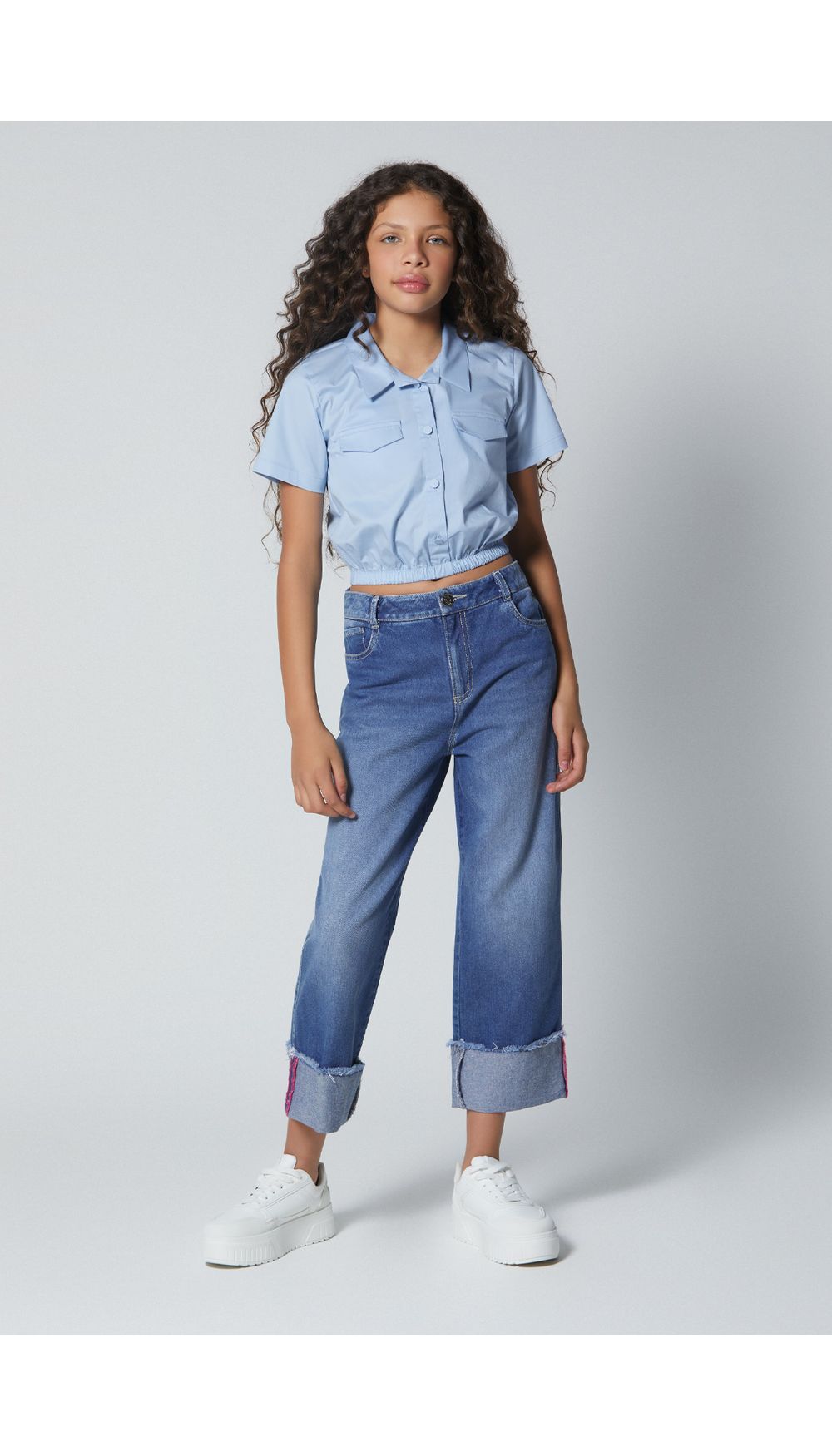 Blusa para niña manga corta