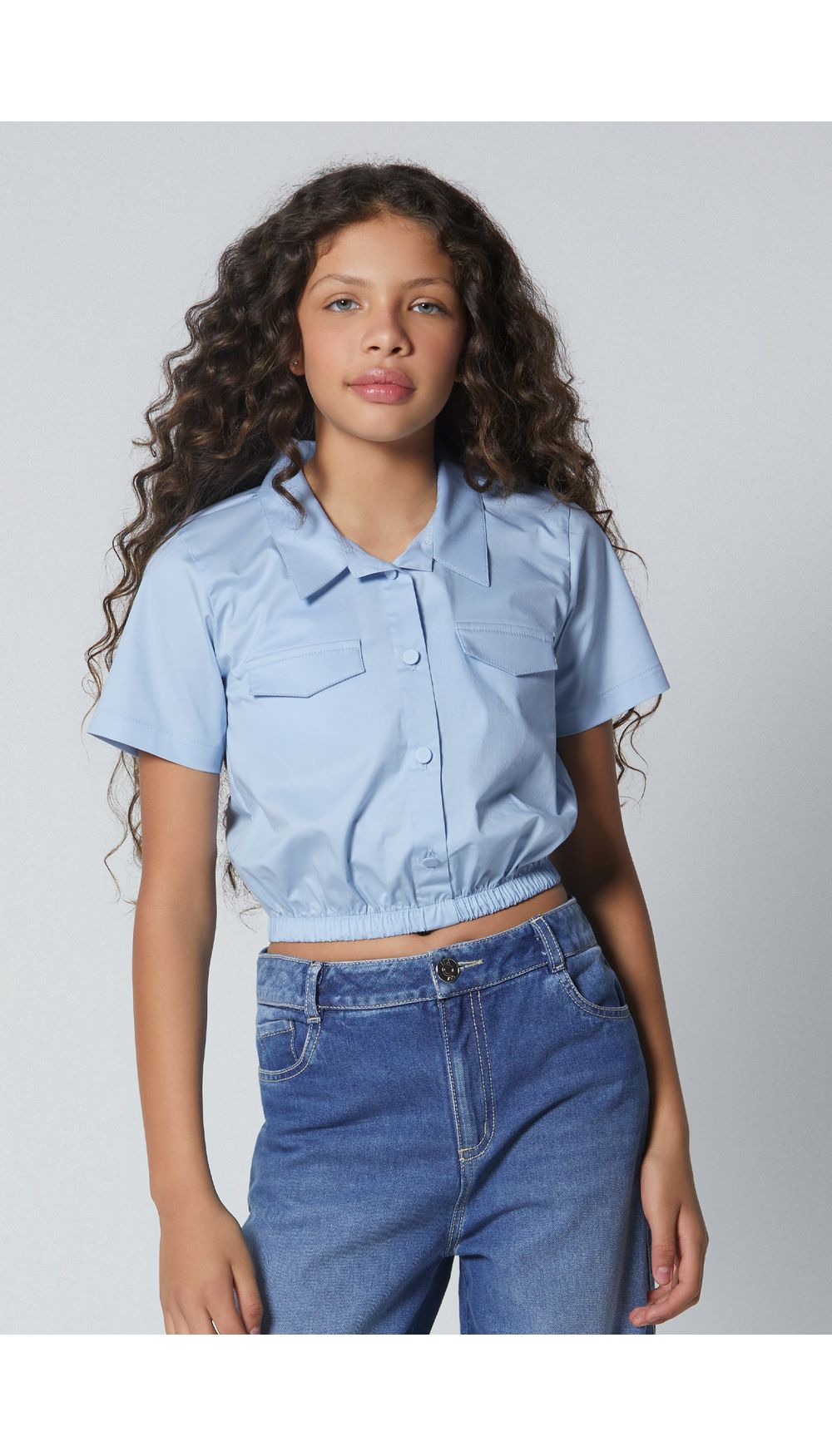 Blusa para niña manga corta
