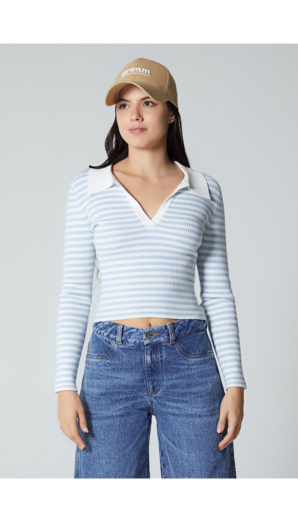 Blusa manga larga para mujer