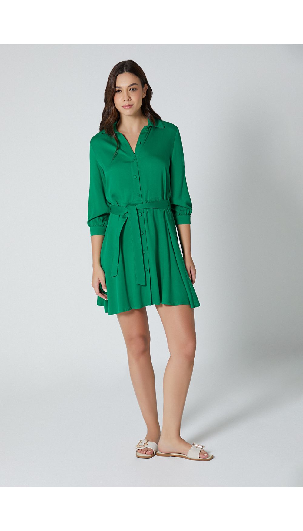 Vestido corto para mujer manga larga