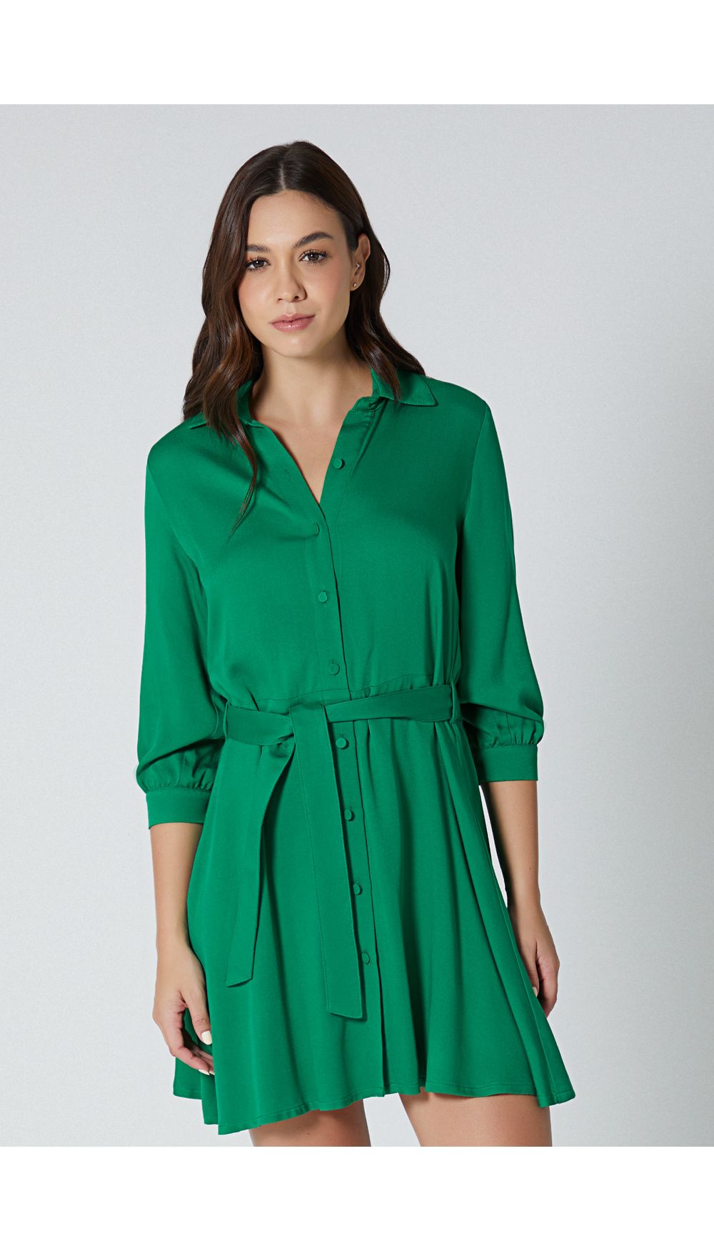 Vestido corto para mujer manga larga